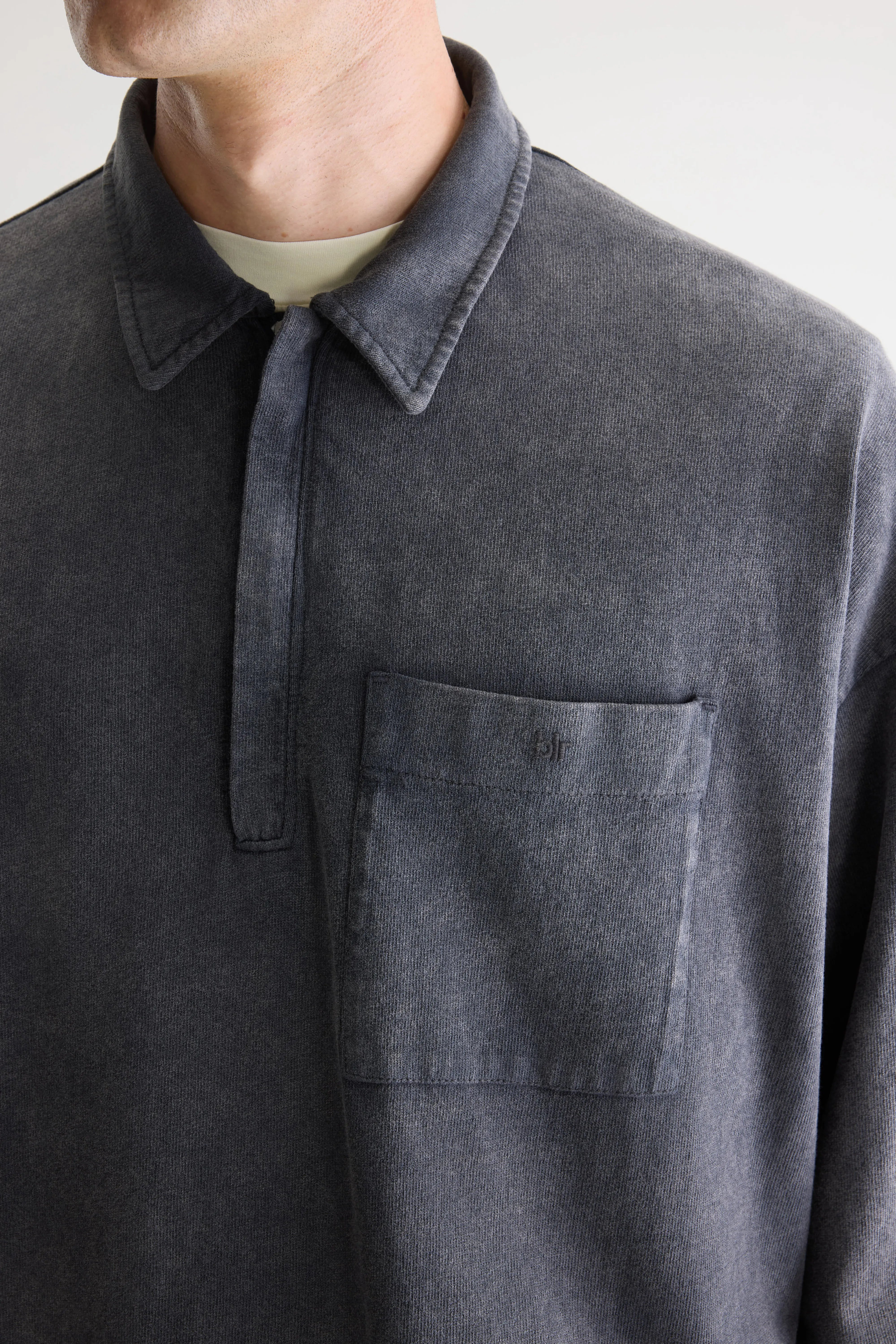 Felly polo met ritssluiting (261 / M / BLACK BLUE)