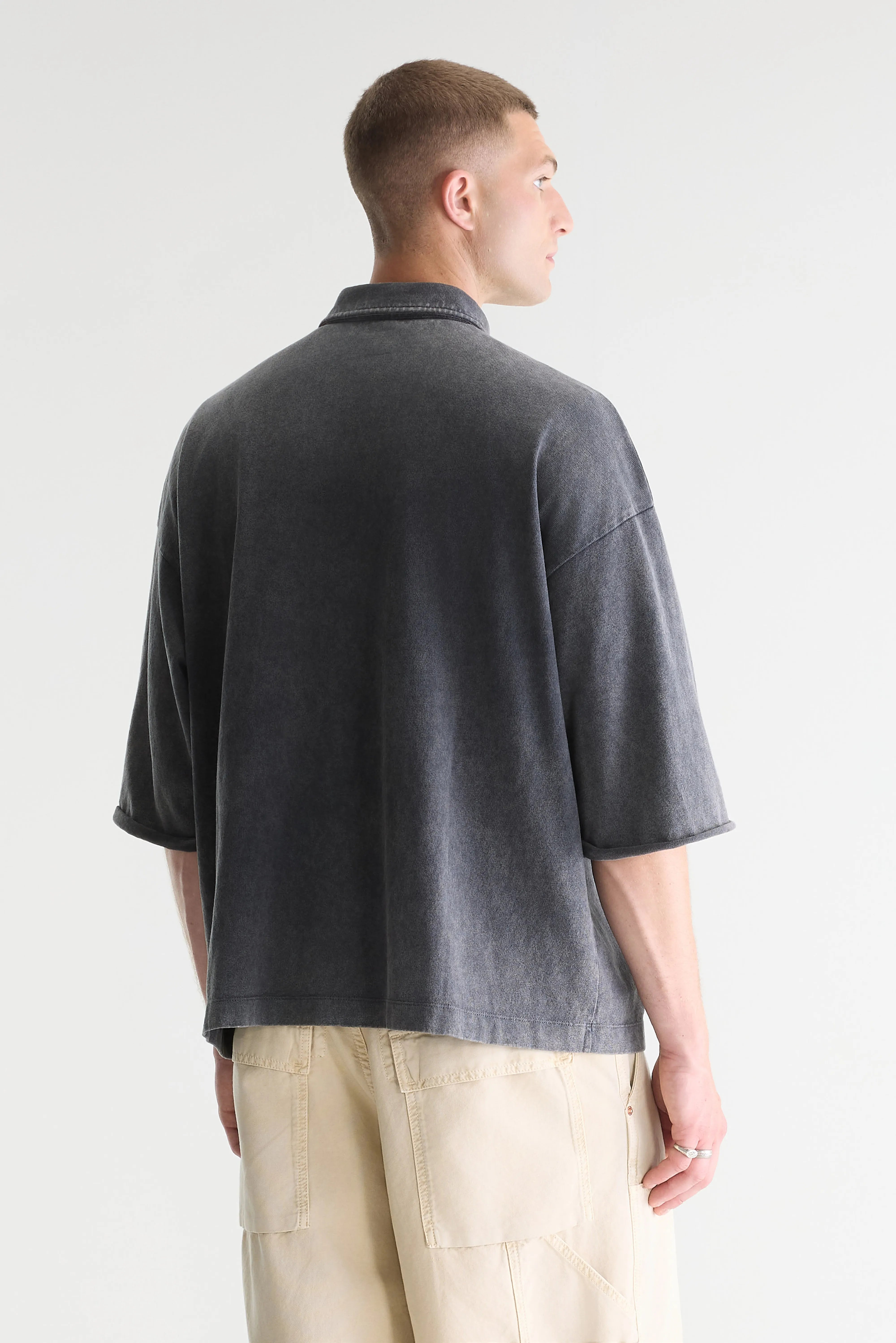 Felly polo met ritssluiting (261 / M / BLACK BLUE)