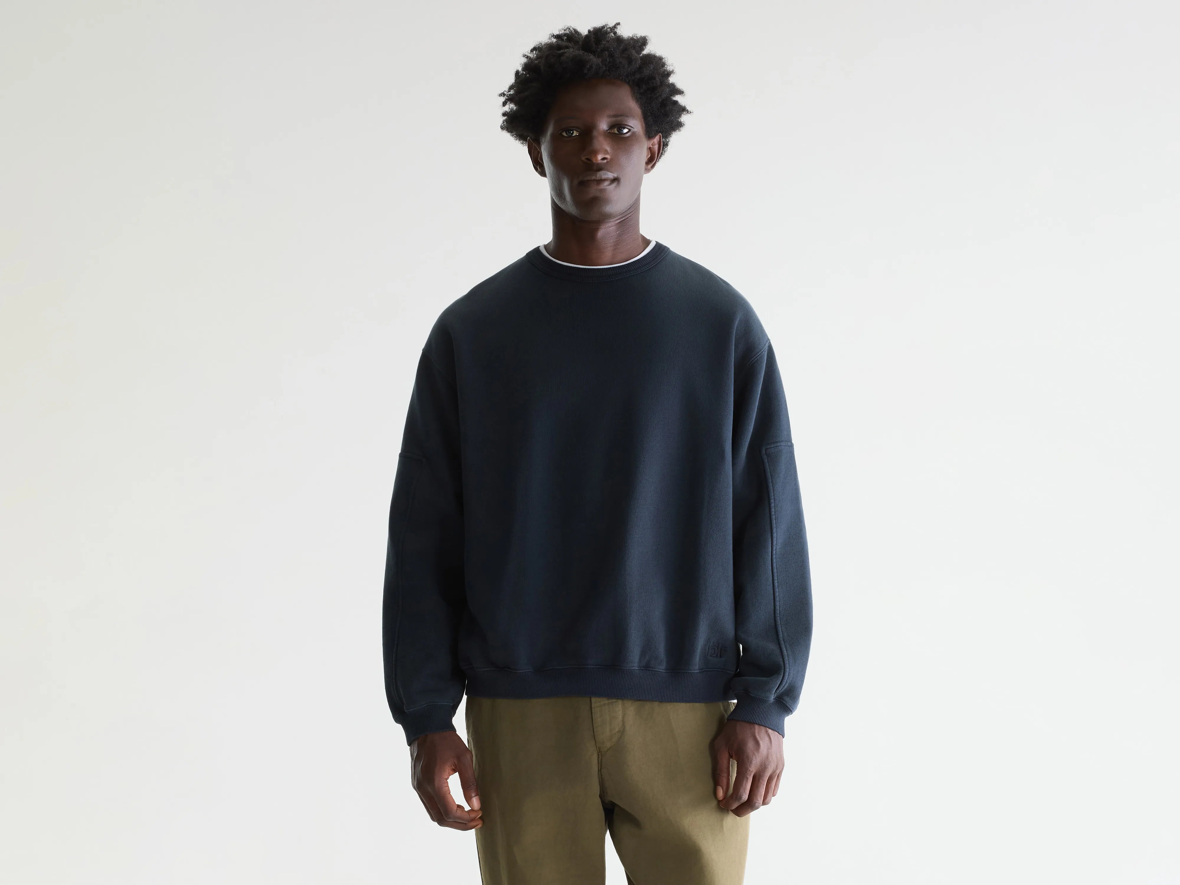 Fapien sweatshirt met ronde hals (261 / M / DARK NAVY)