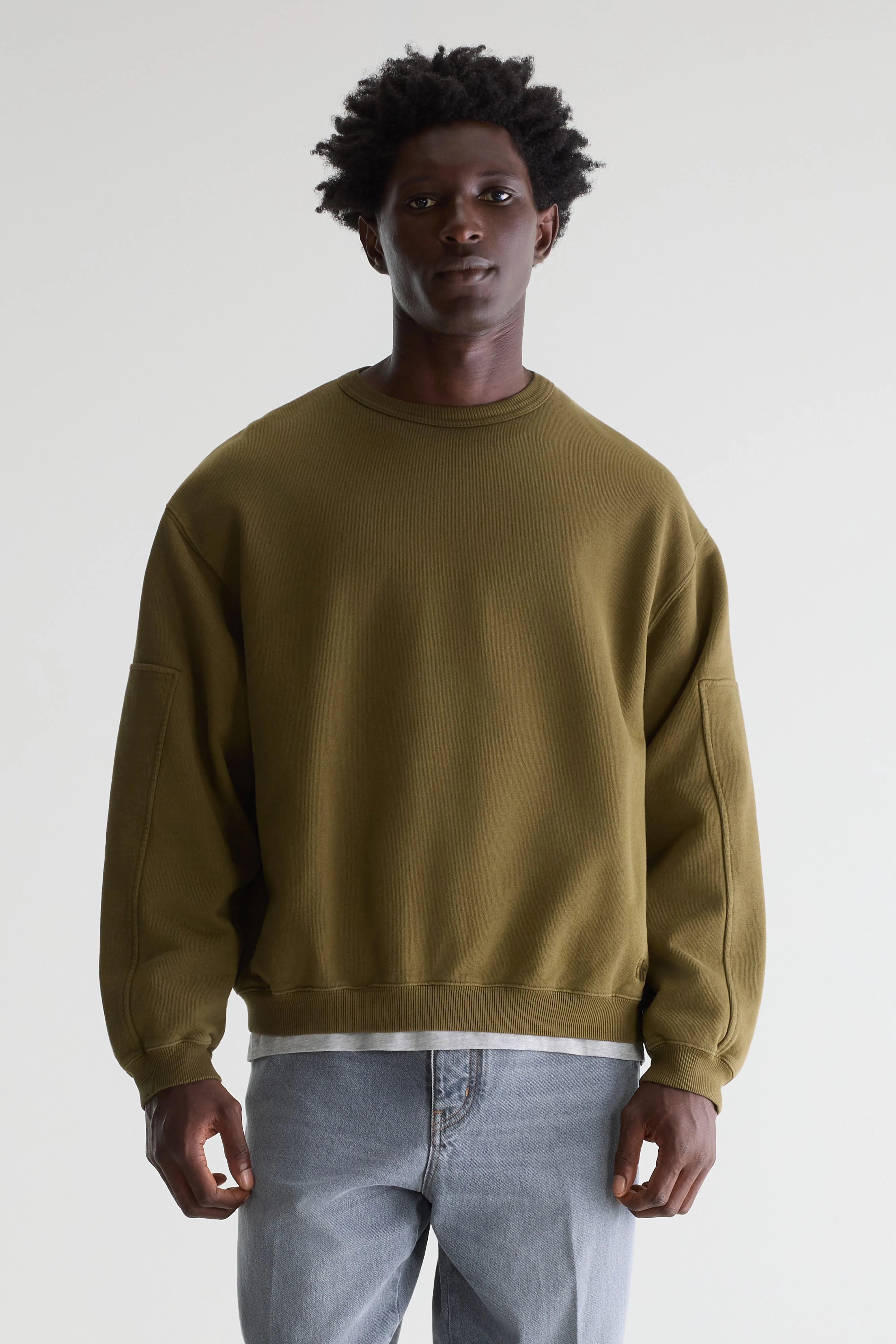 Fapien sweatshirt met ronde hals (261 / M / MILITARY)