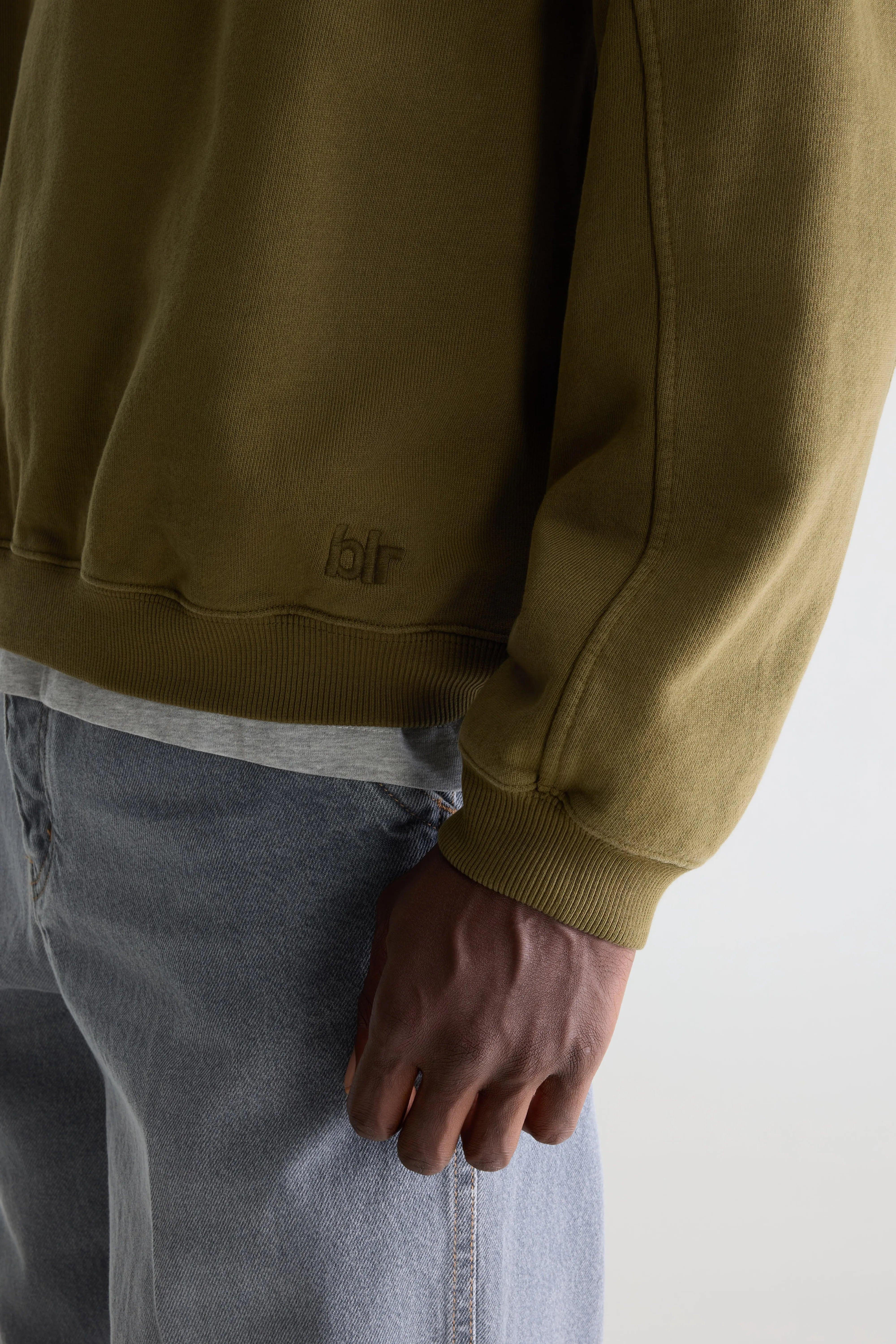 Fapien sweatshirt met ronde hals (261 / M / MILITARY)