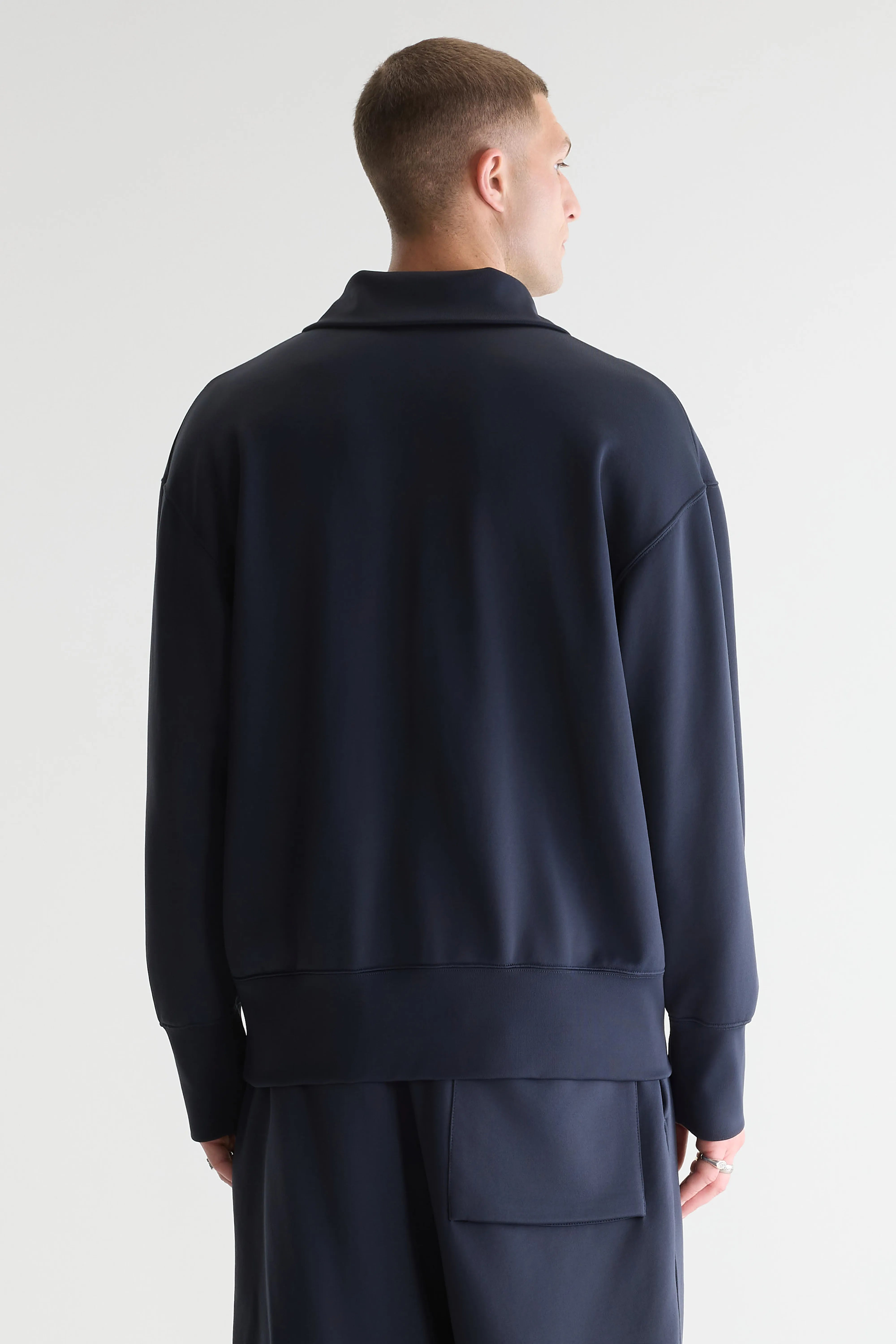 Faber sweatshirt met halve rits (261 / M / DARK NAVY)