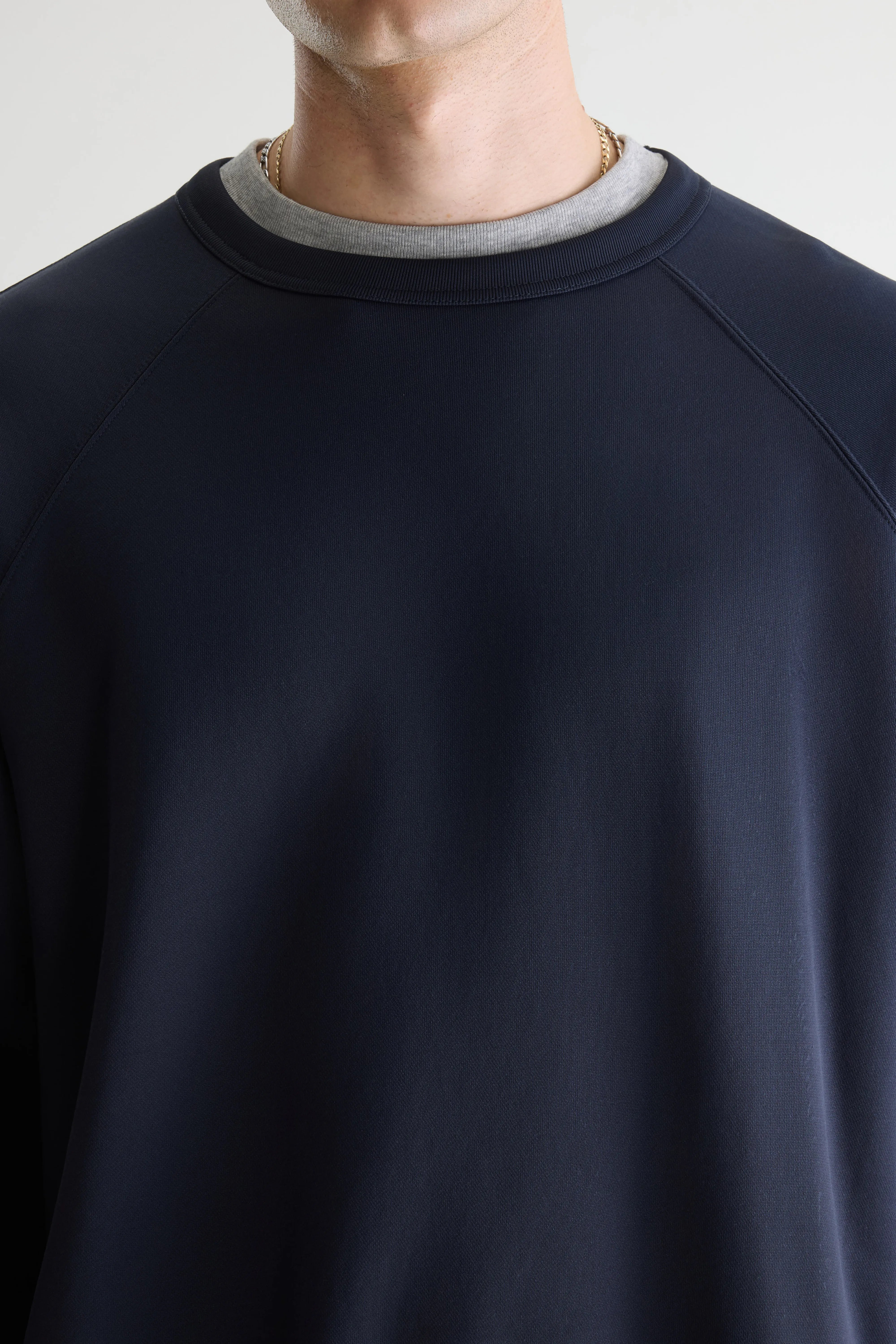 Fablan sweatshirt met ronde hals (261 / M / DARK NAVY)
