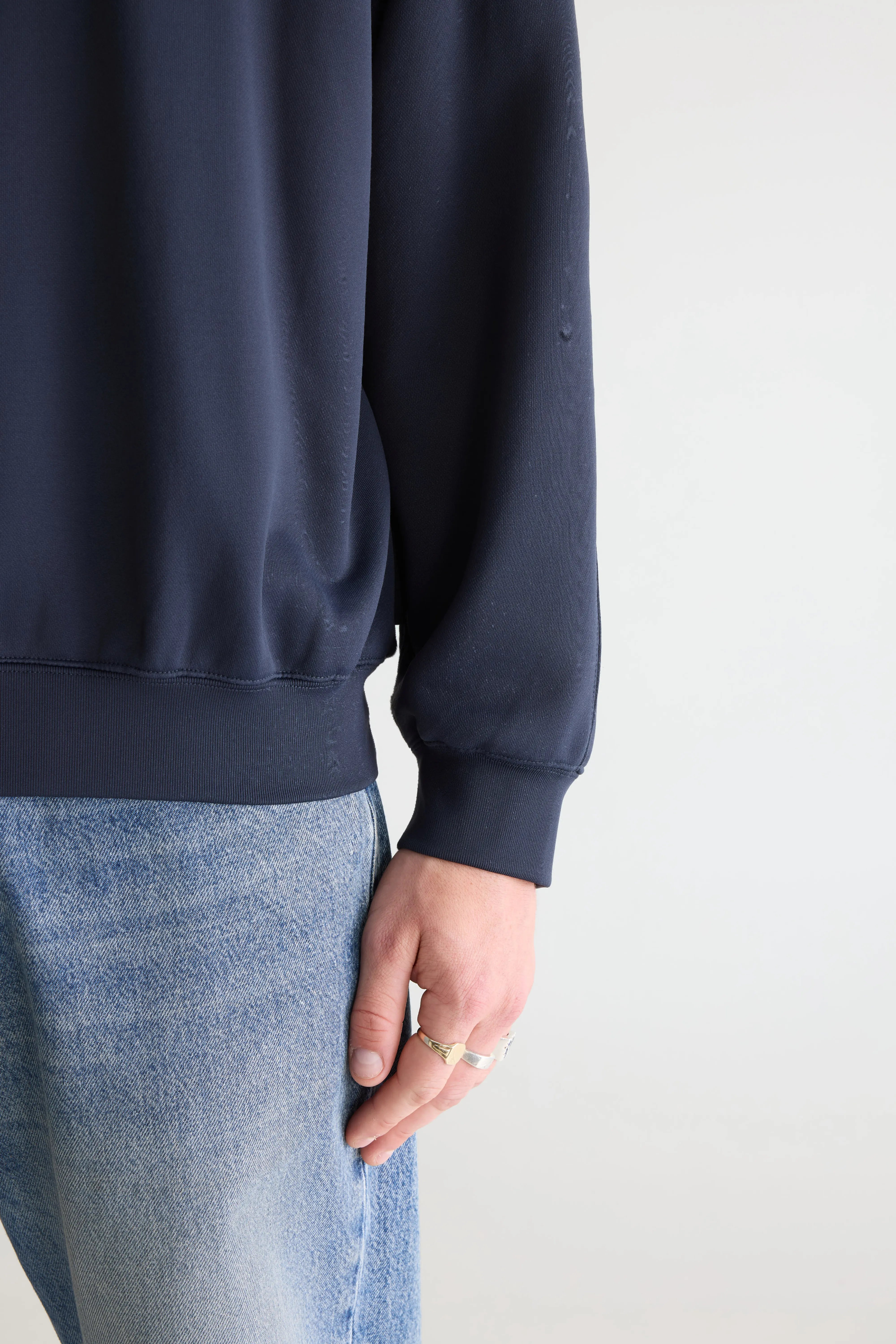 Fablan sweatshirt met ronde hals (261 / M / DARK NAVY)