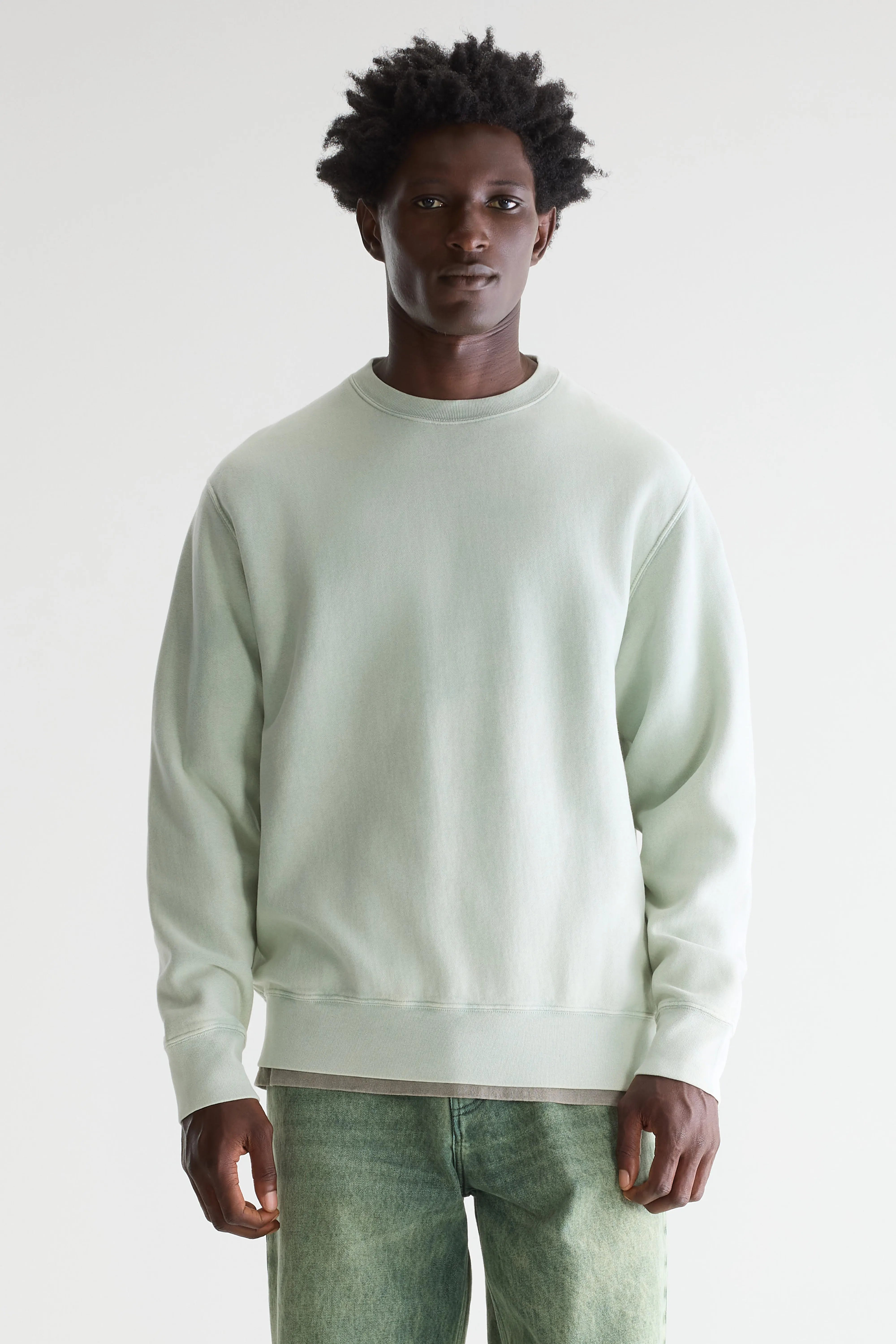 Flake sweatshirt met ronde hals (261 / M / AQUA)