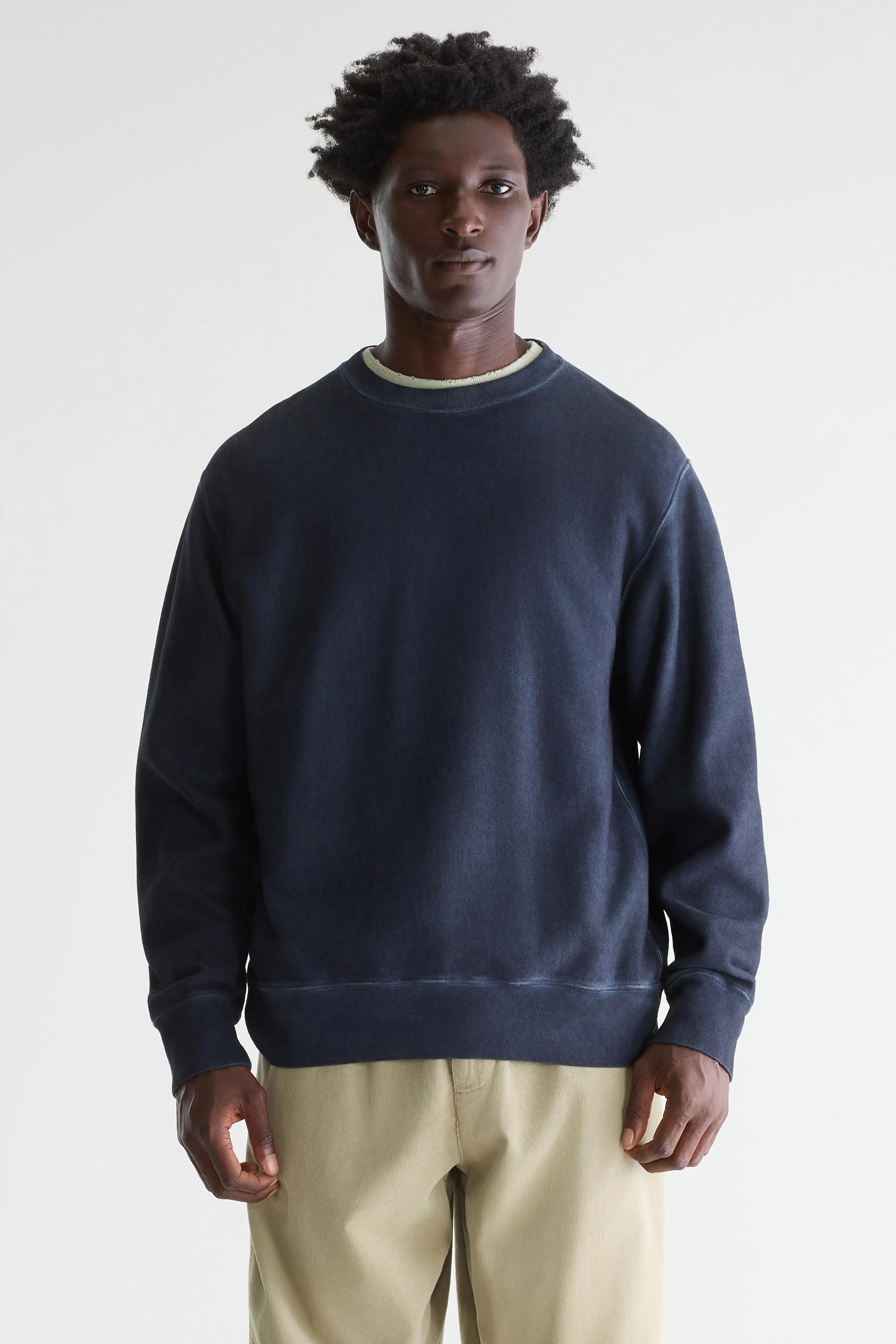 Flake crewneck sweatshirt (261 / M / DARK NAVY)