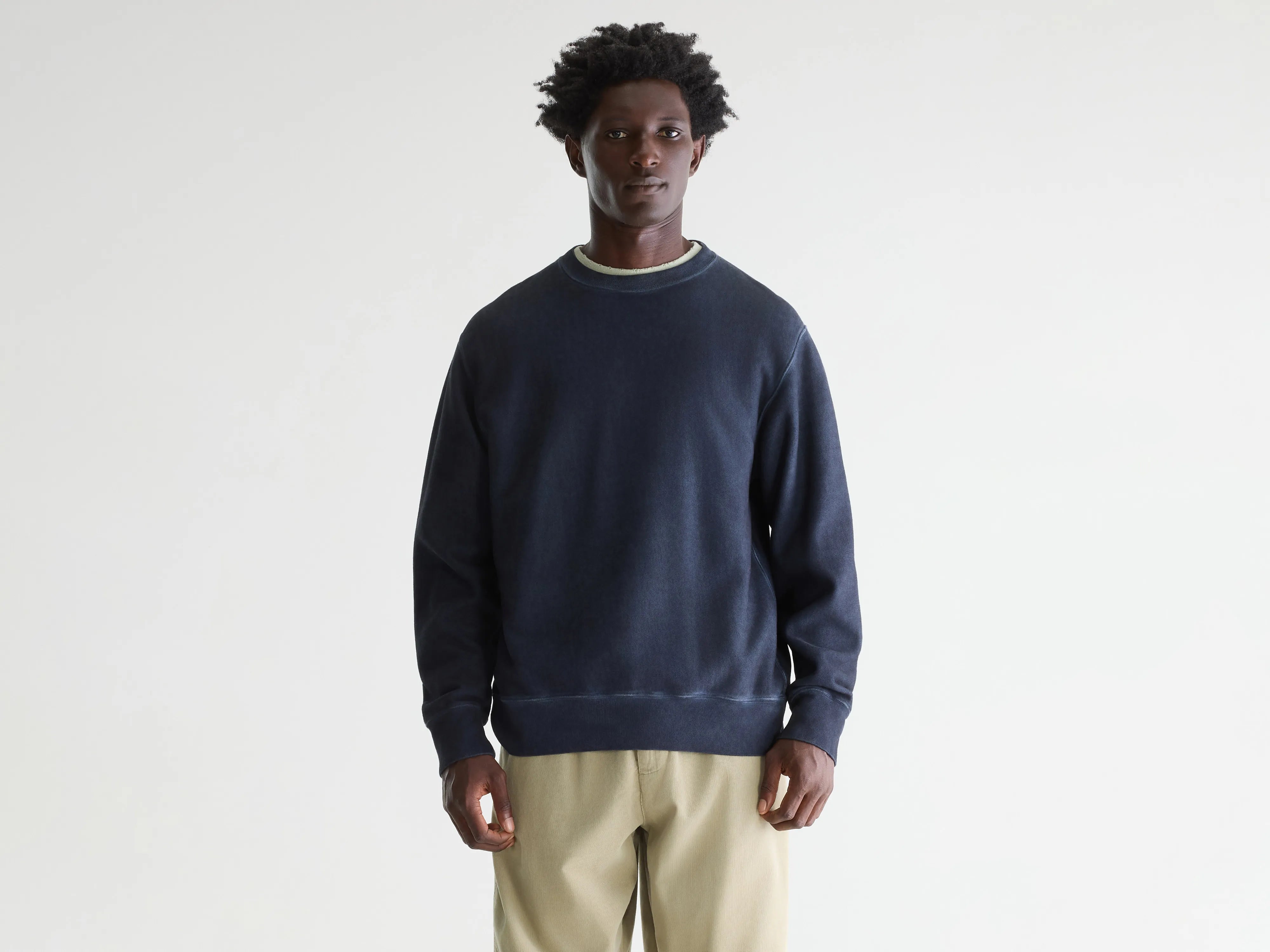 Flake crewneck sweatshirt (261 / M / DARK NAVY)