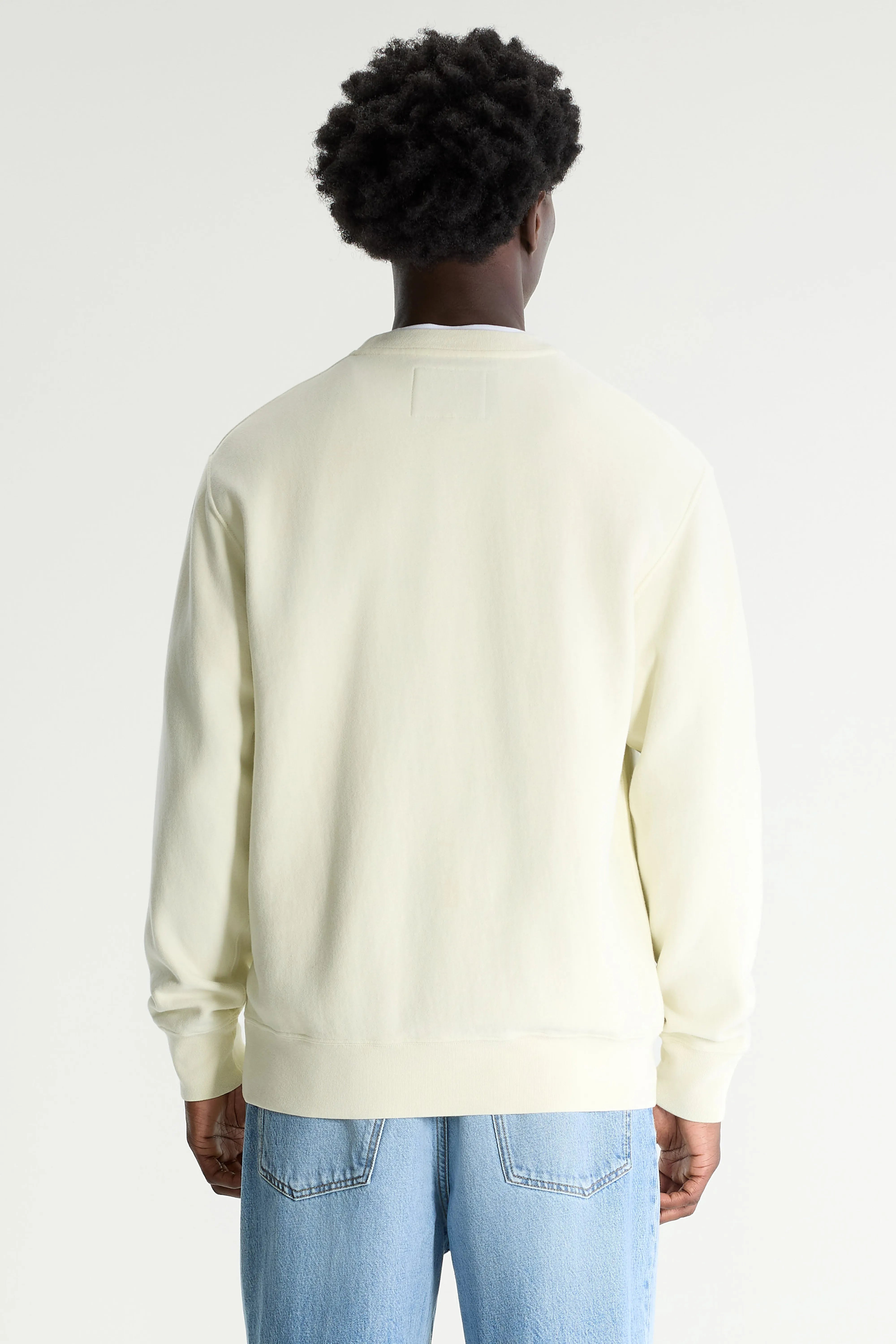 Flake sweatshirt met ronde hals (261 / M / BUTTER)