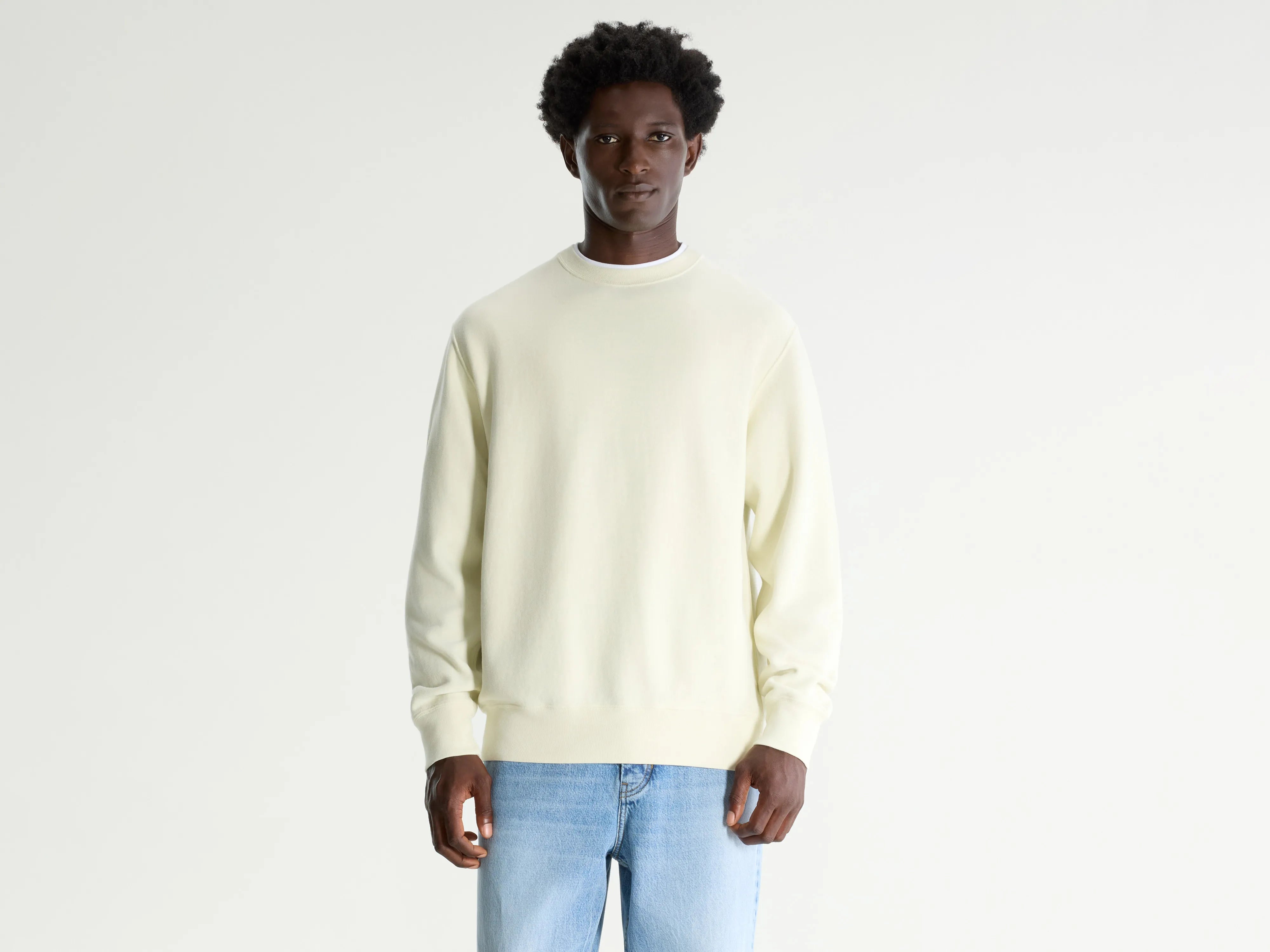 Flake crewneck sweatshirt (261 / M / BUTTER)