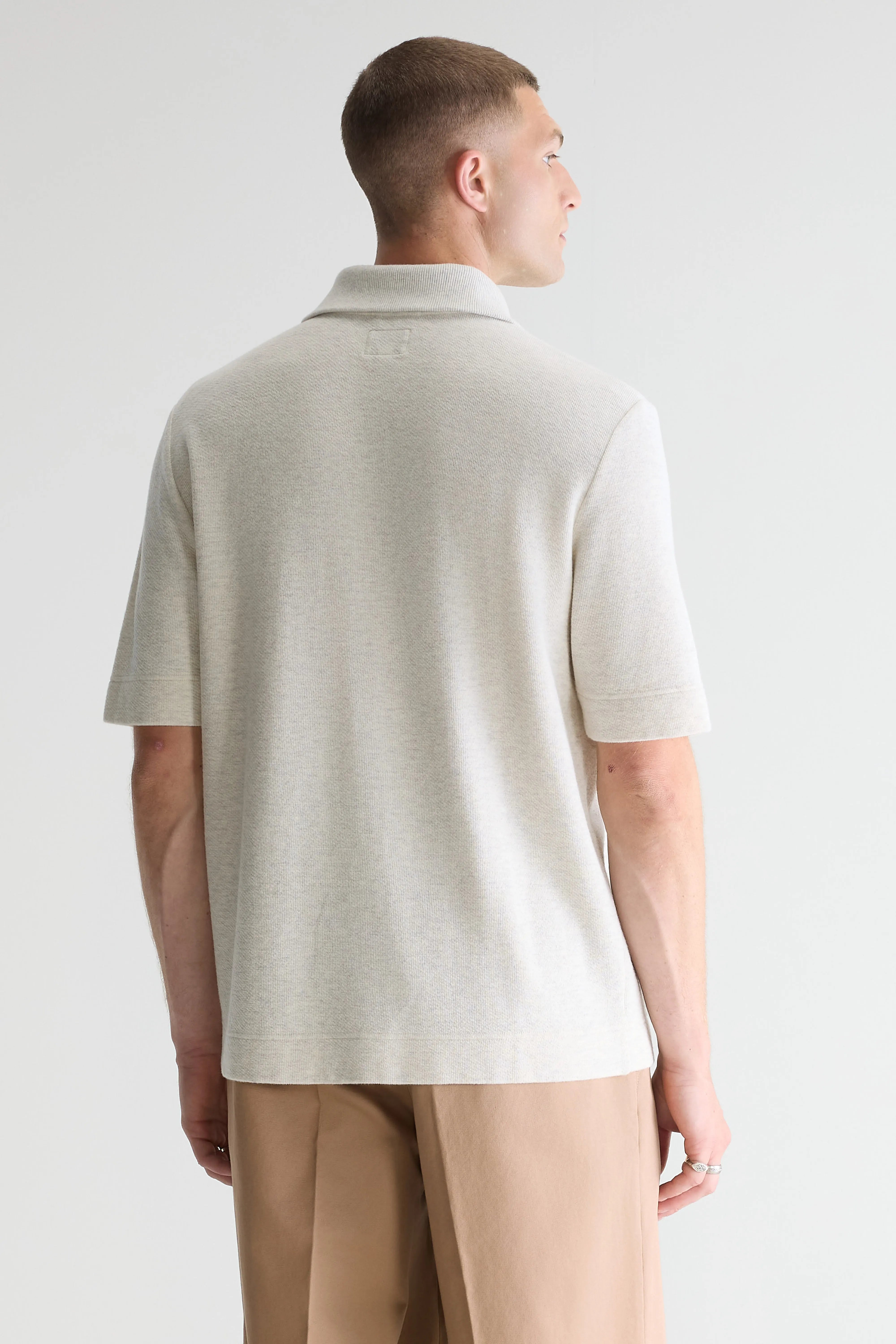 Silas zipped polo (261 / M / OYSTER)