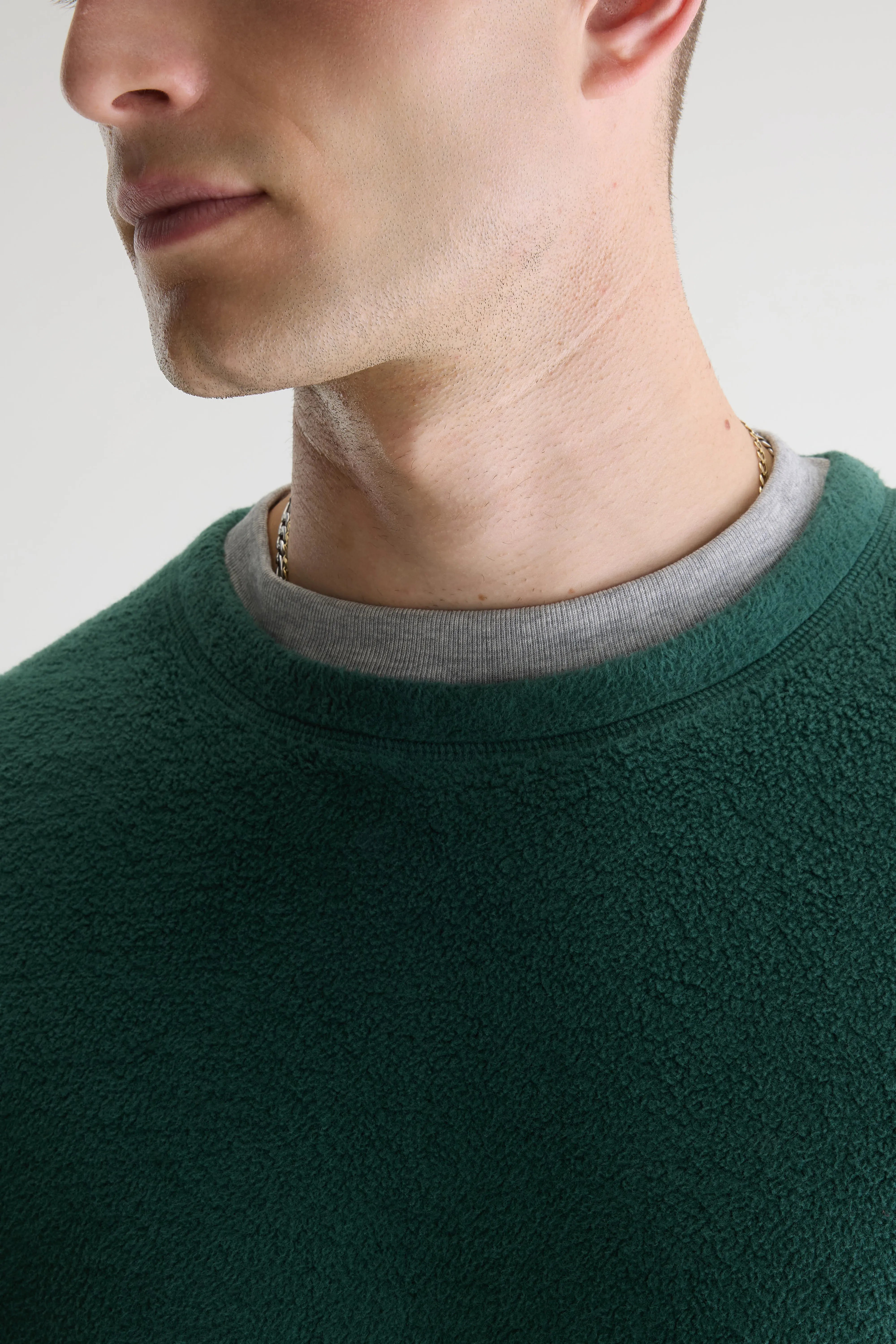 Matt sweatshirt met ronde hals (261 / M / CYPRES)