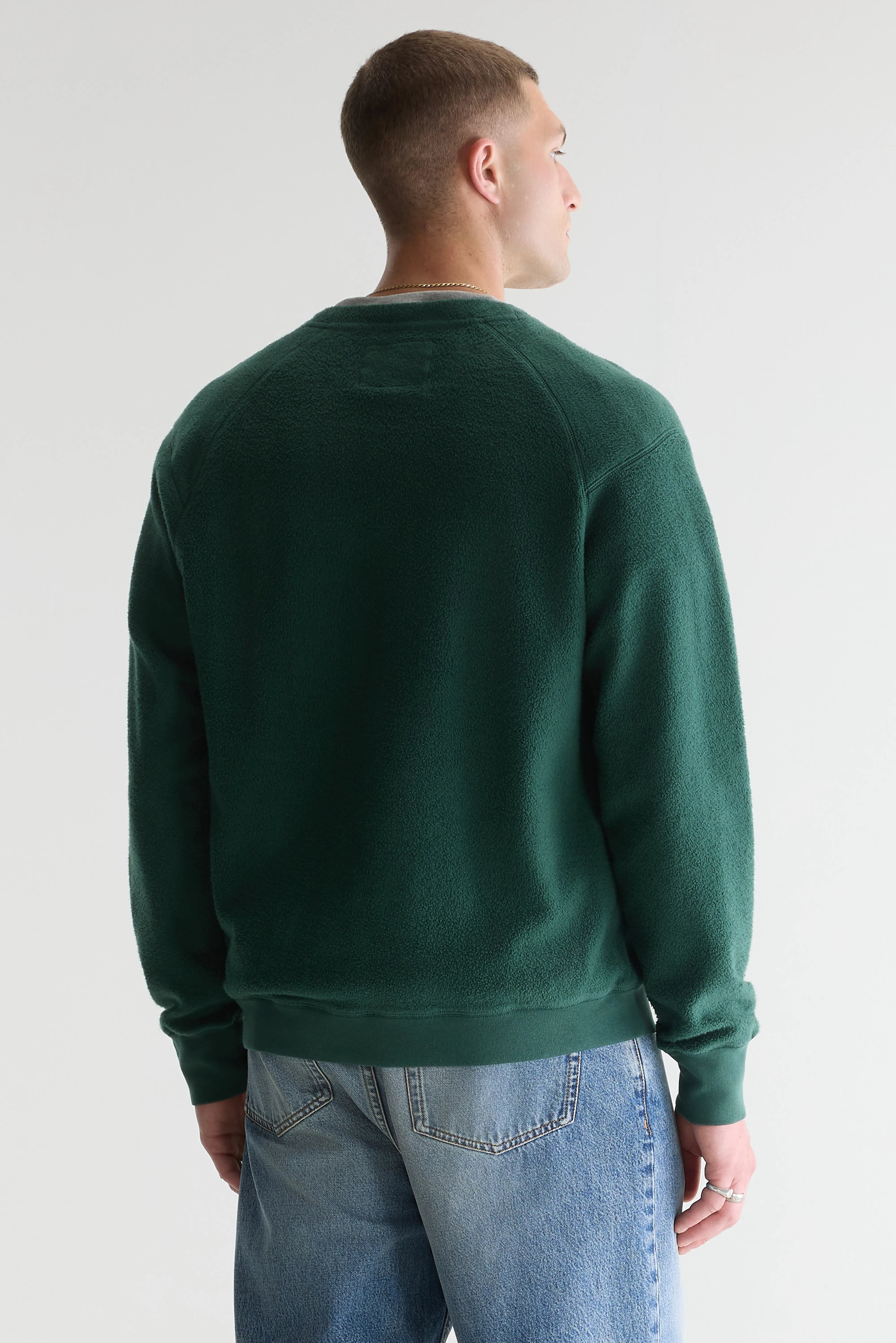 Matt sweatshirt met ronde hals (261 / M / CYPRES)