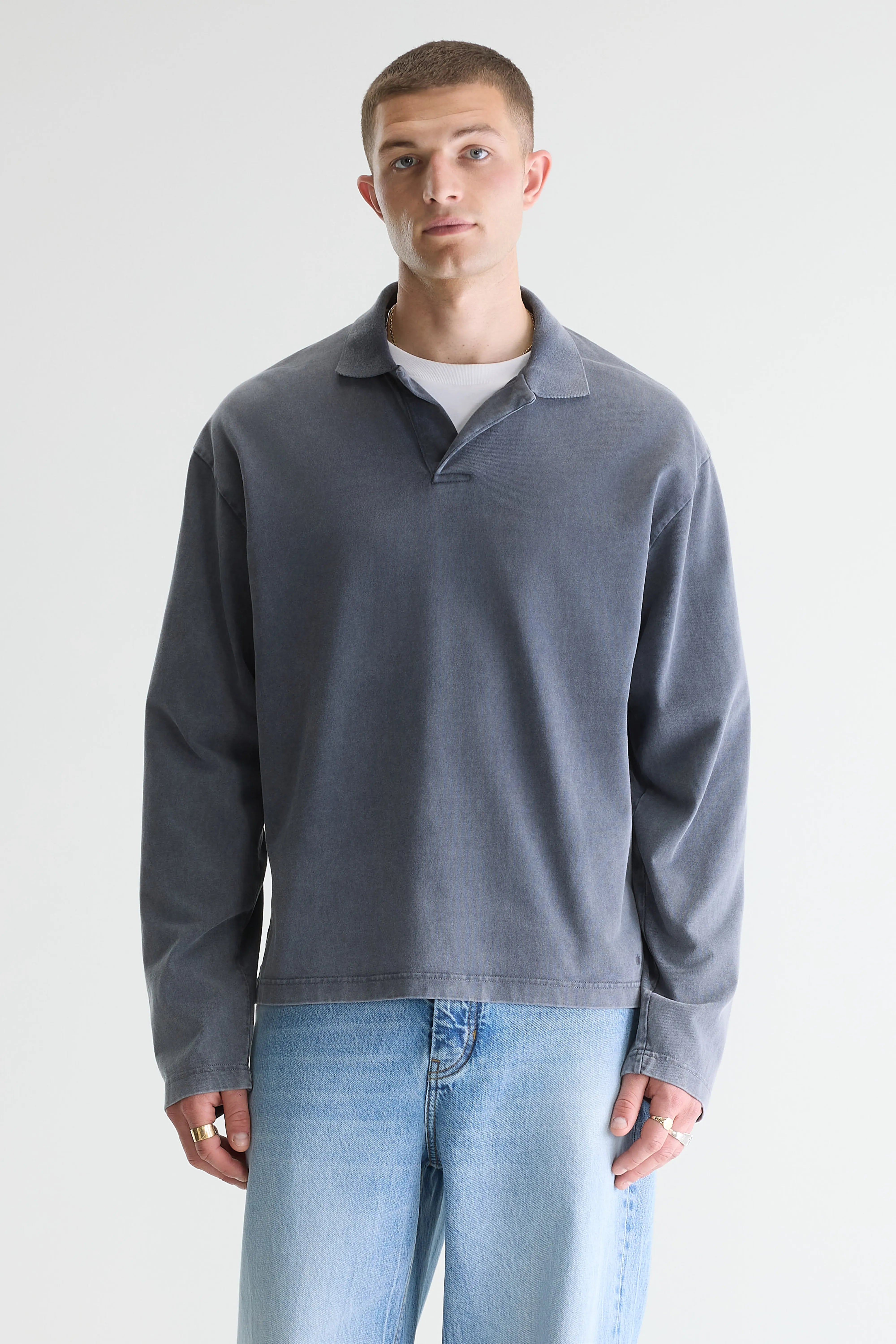 Vlugies polo met lange mouwen (261 / M / NAVY)