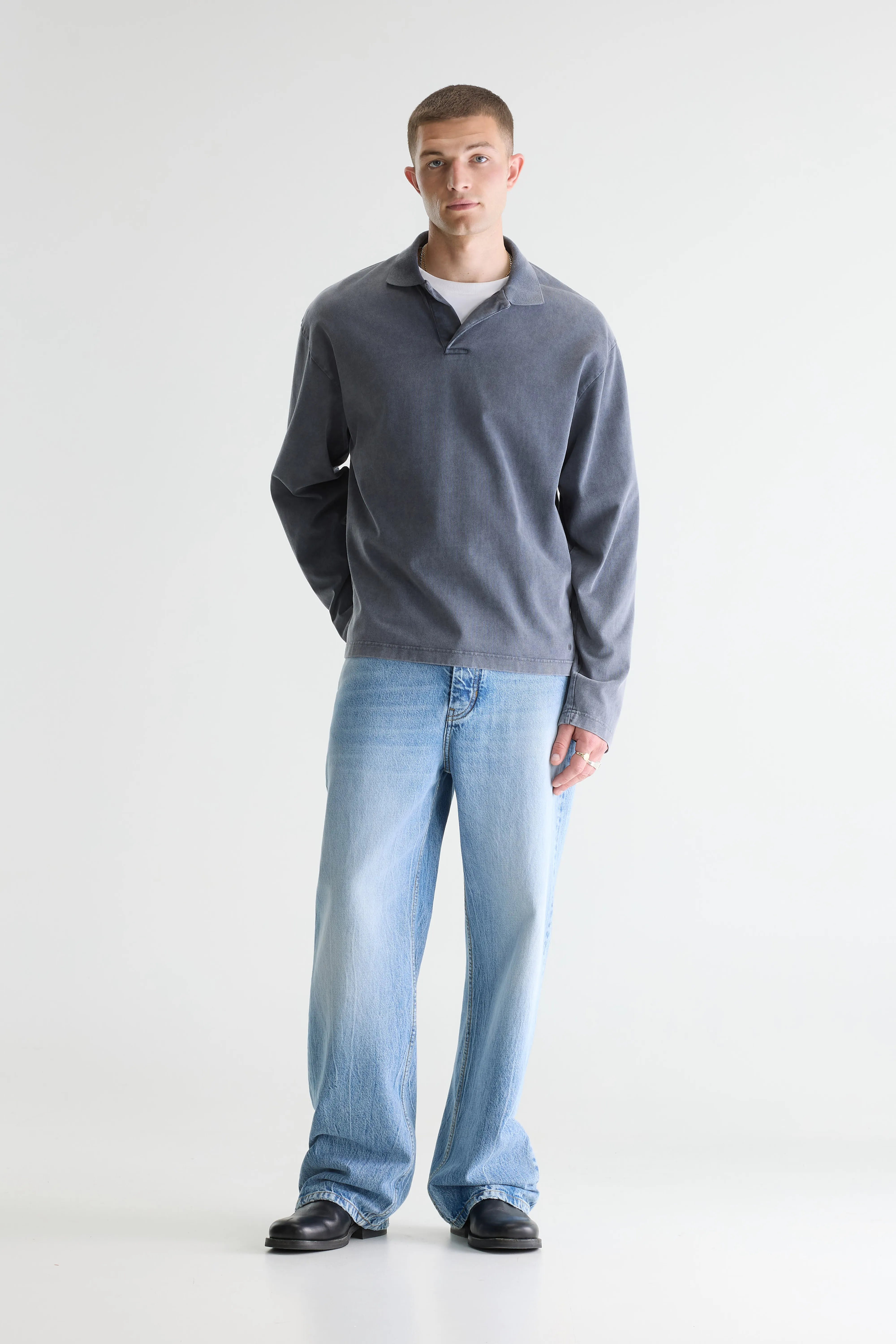 Vlugies polo met lange mouwen (261 / M / NAVY)