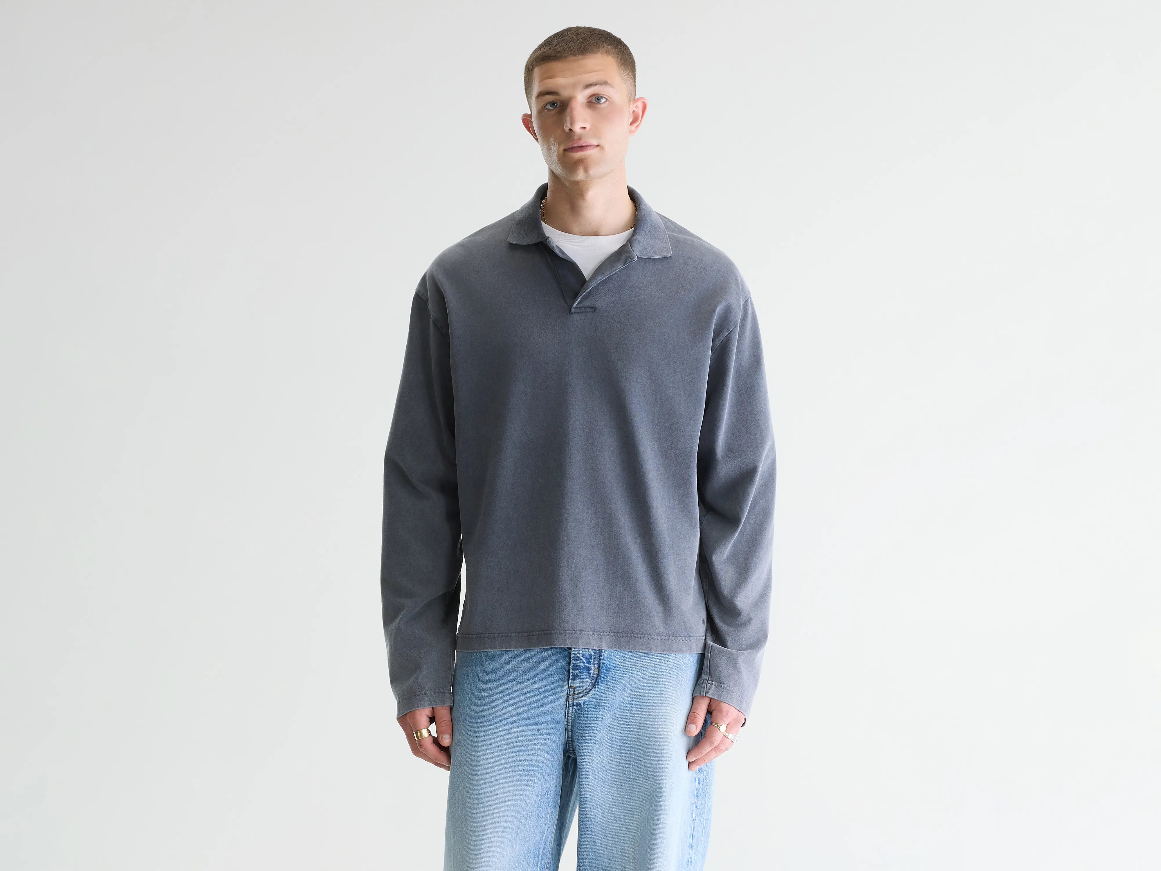 Vlugies polo met lange mouwen (261 / M / NAVY)