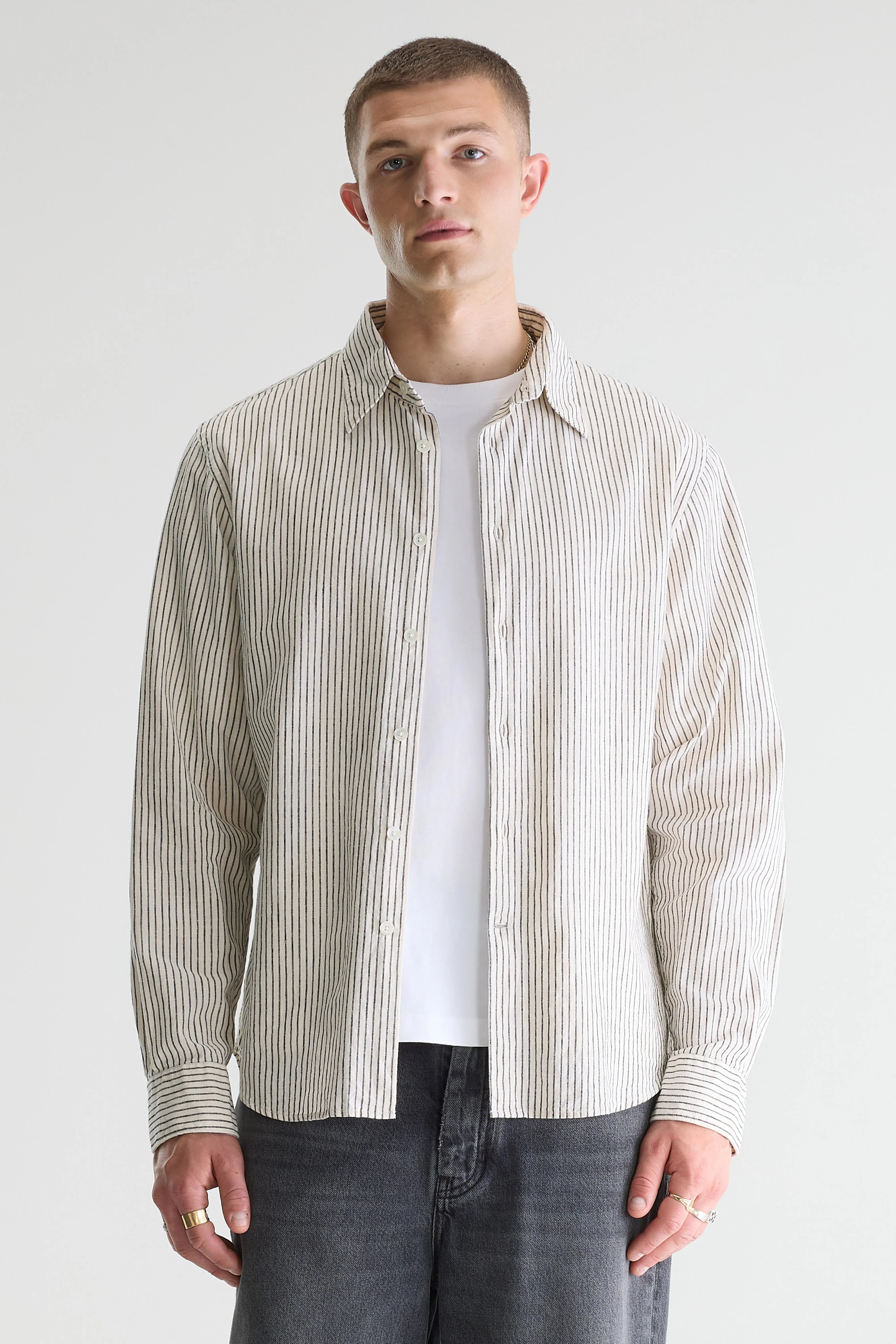 Franklin Gestreept Hemd - Regal blue / Vintage white Voor Heren | Bellerose