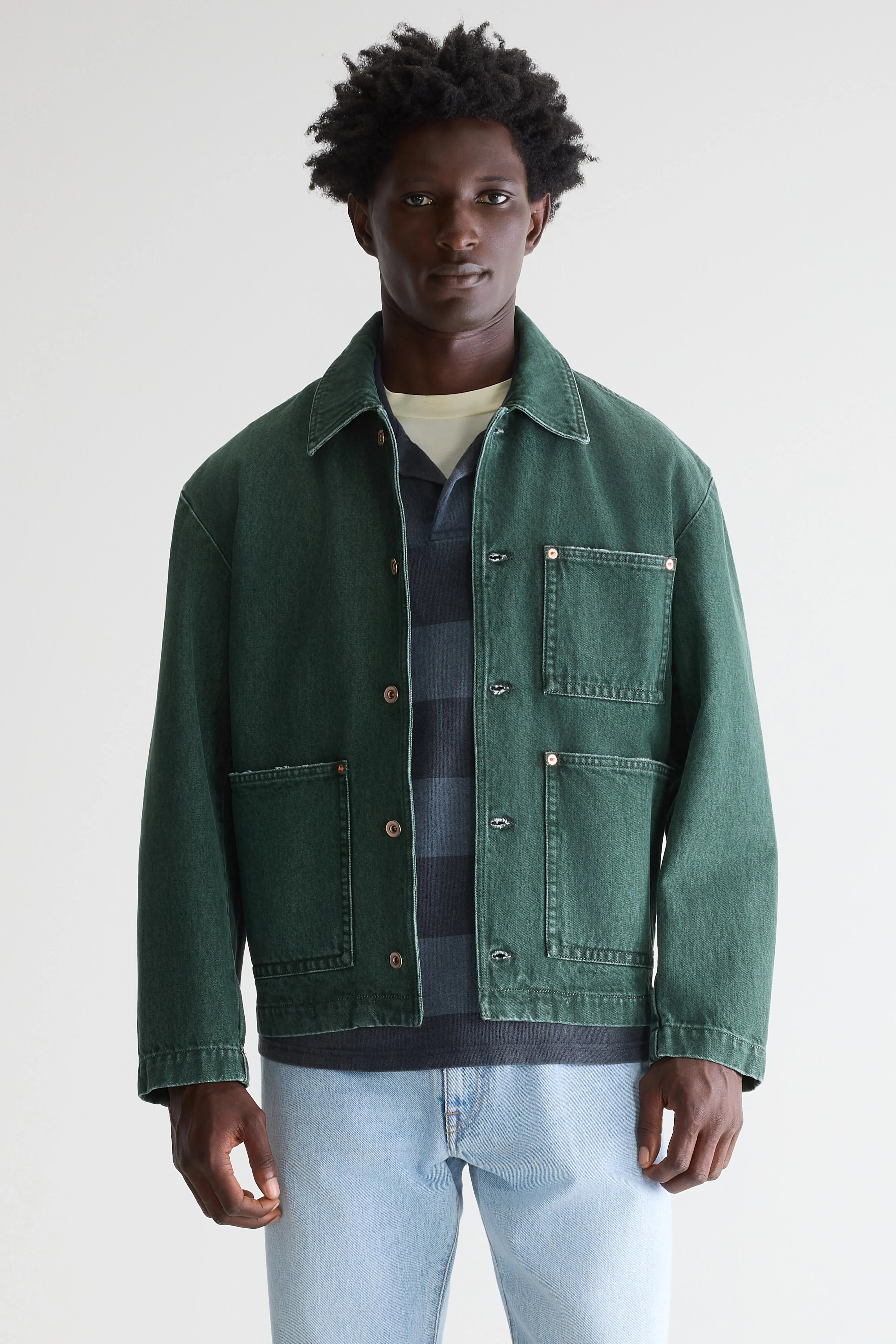 Kadillac denim jacket (261 / M / GREEN USED)