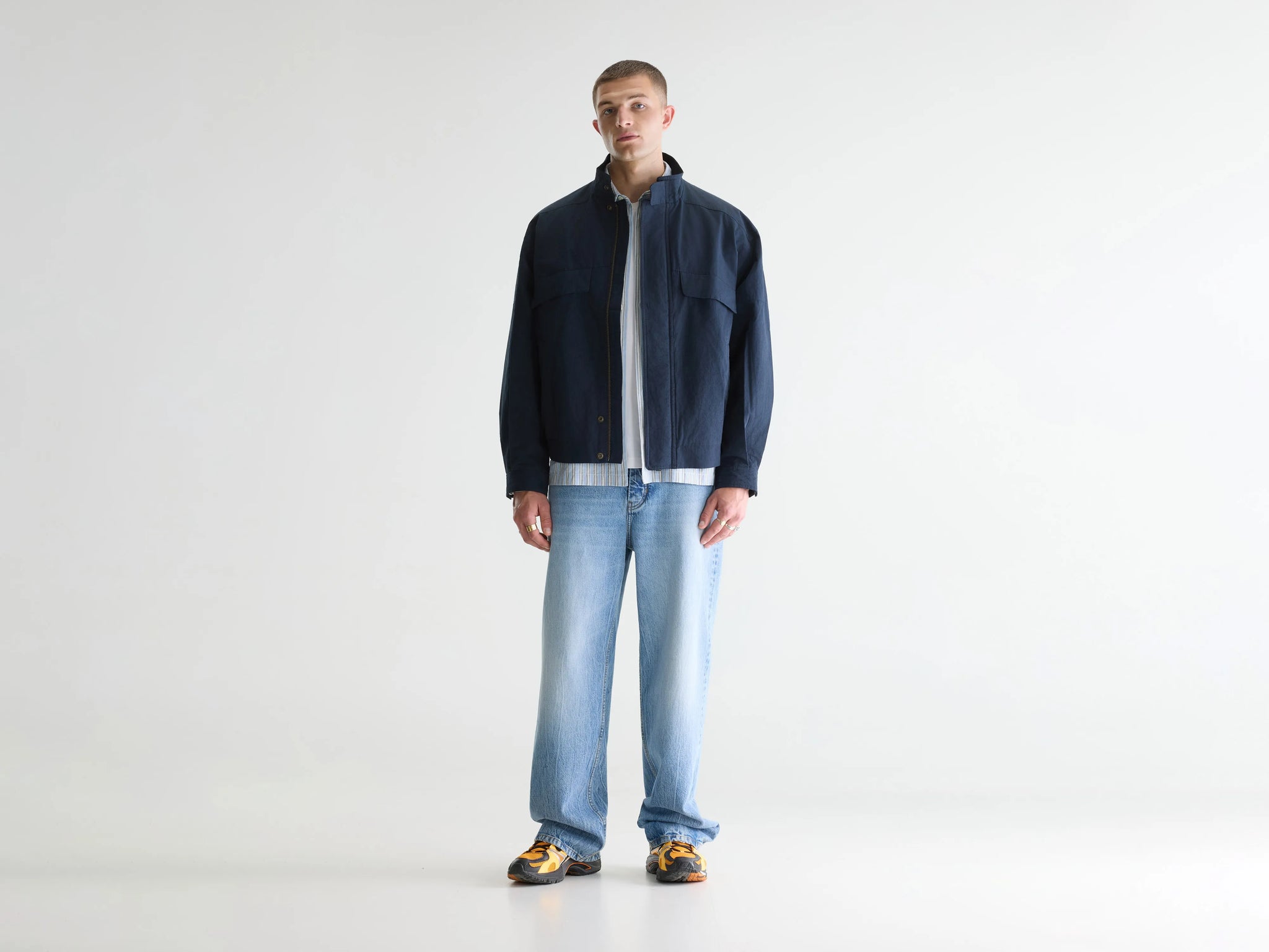 Relaxed high-neck navy jacket for men | Bellerose