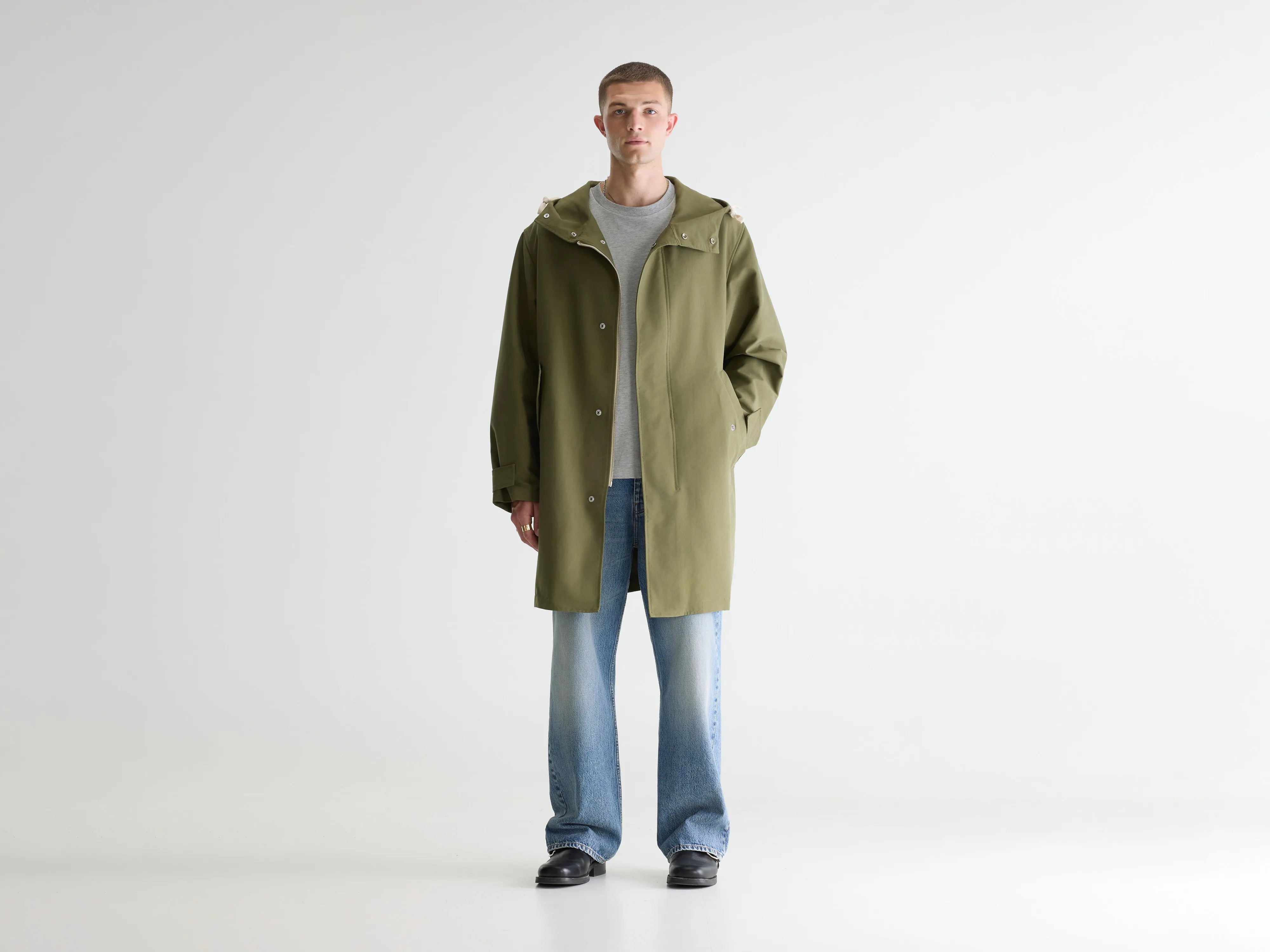 Hansom parka met capuchon (261 / M / ARMY)
