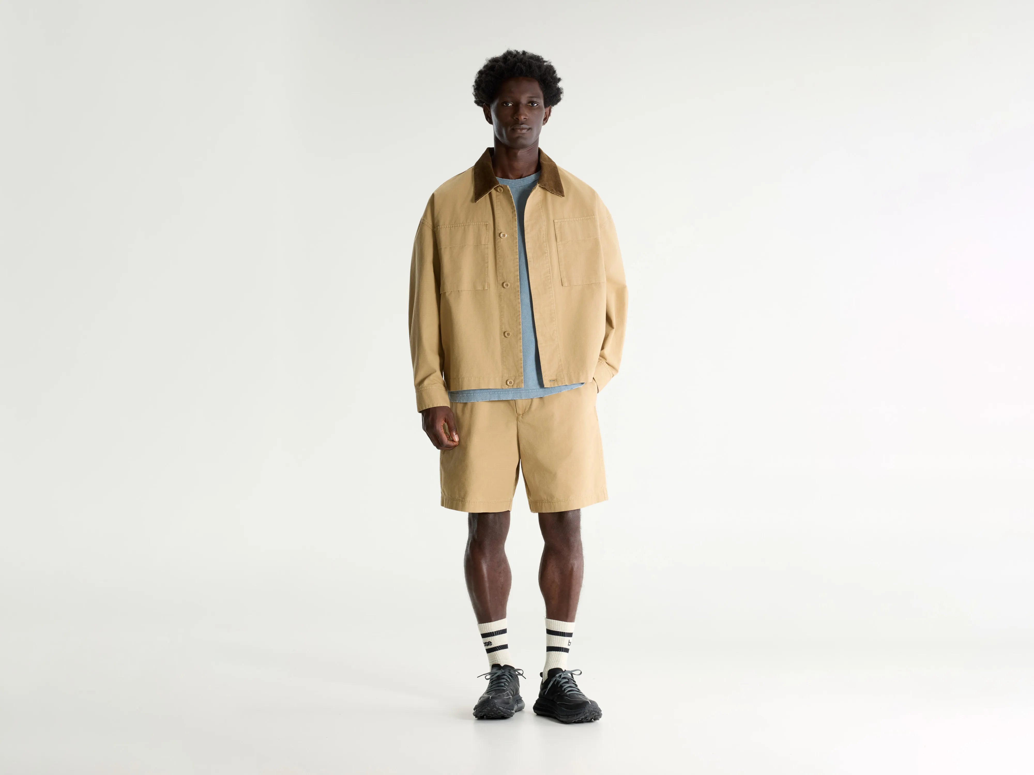 Plover overshirt in worker-stijl (261 / M / CLAY)