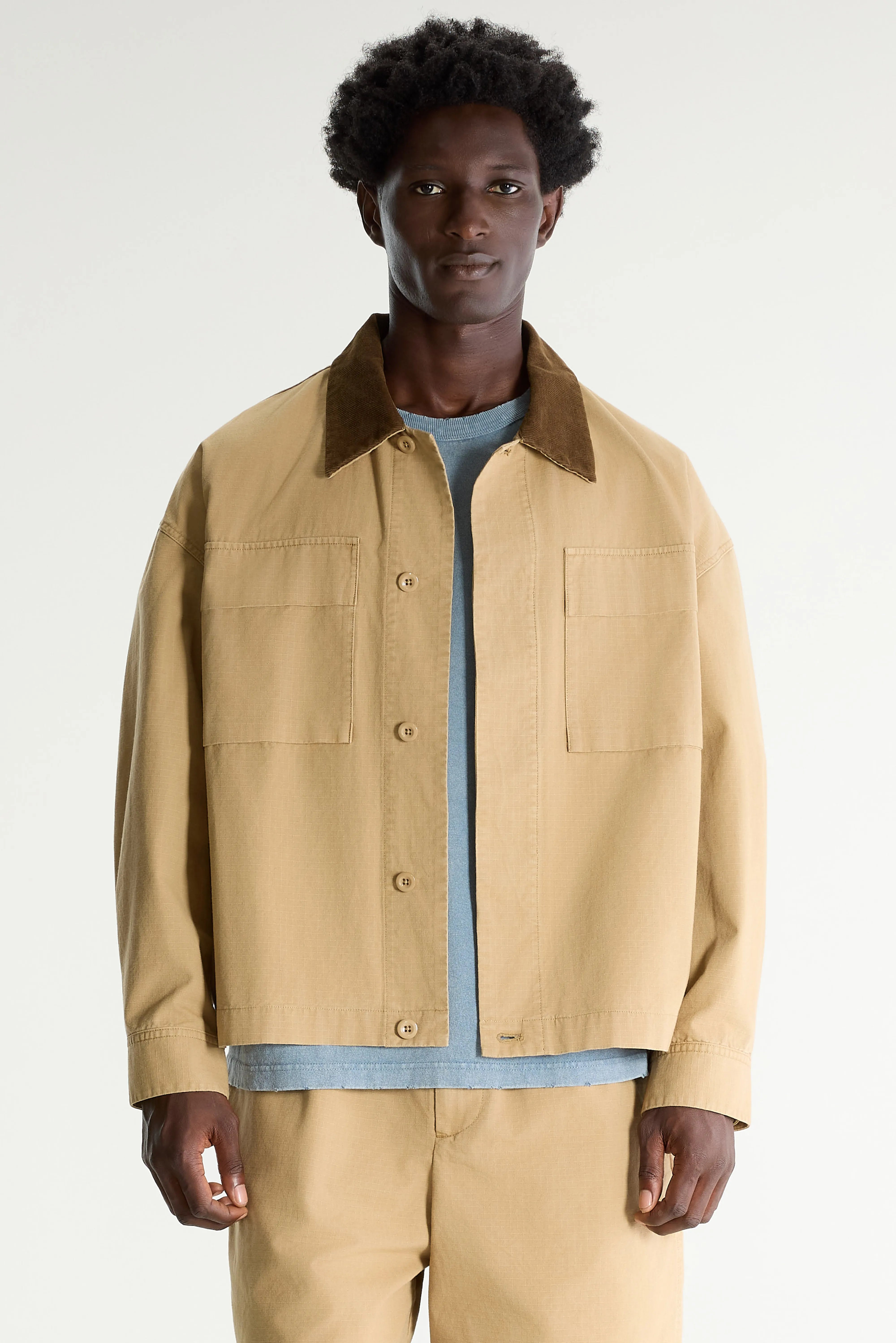 Plover work-wear overshirt (261 / M / CLAY)