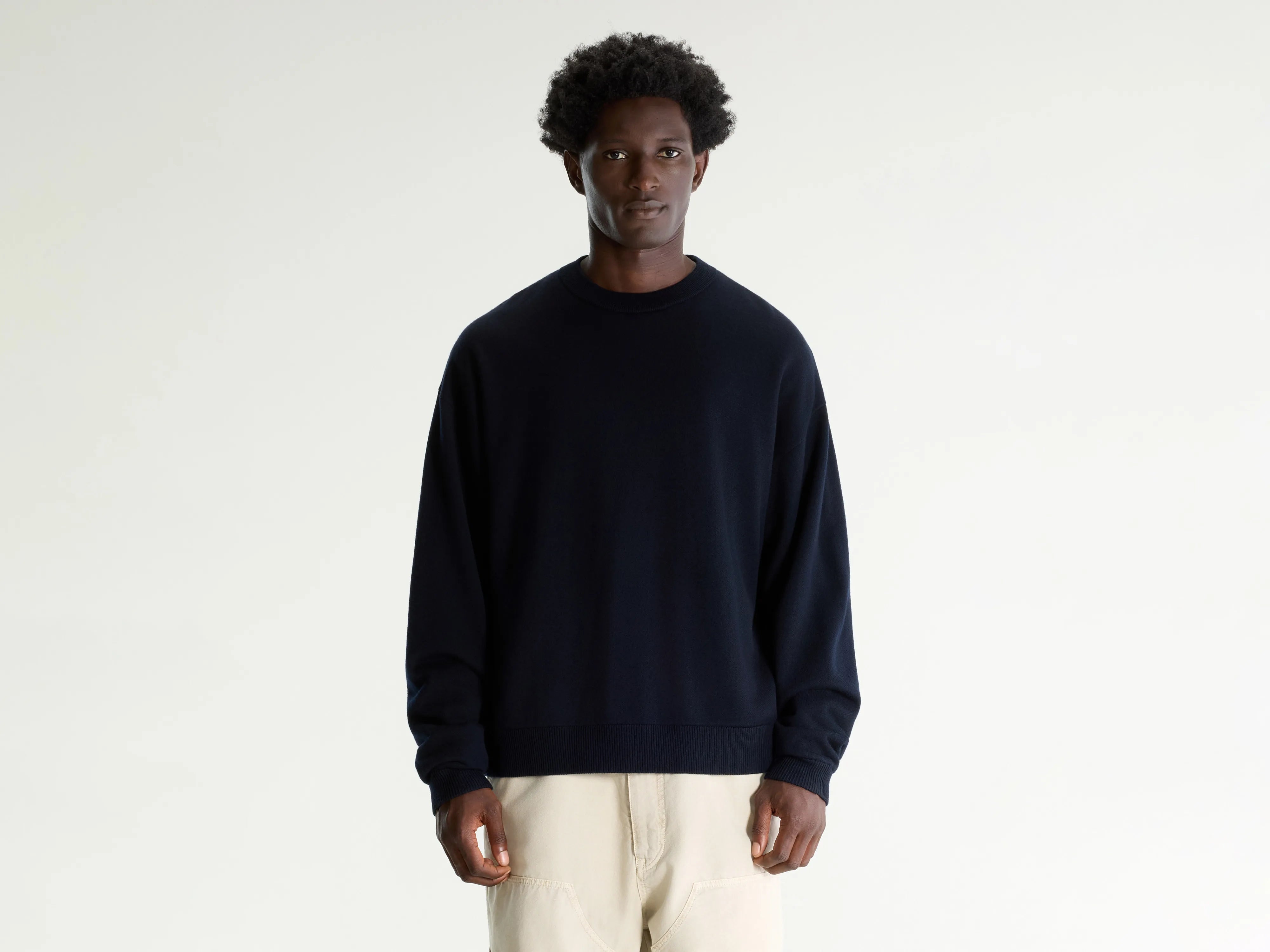 Siamo crewneck sweater (262 / M / NAVY)