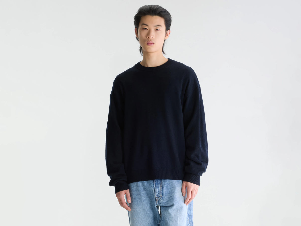 Siamo crewneck sweater (262 / M / NAVY)