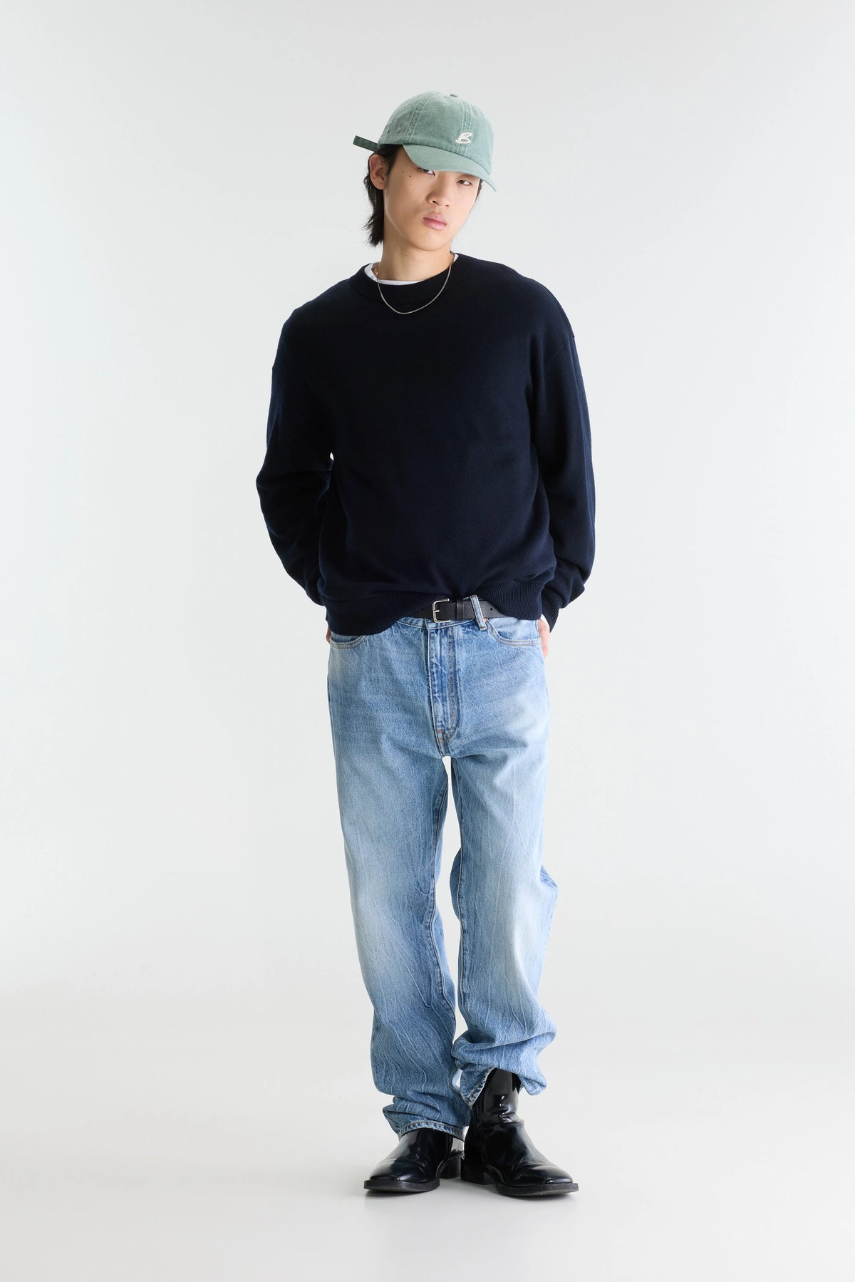 Siamo crewneck sweater (262 / M / NAVY)