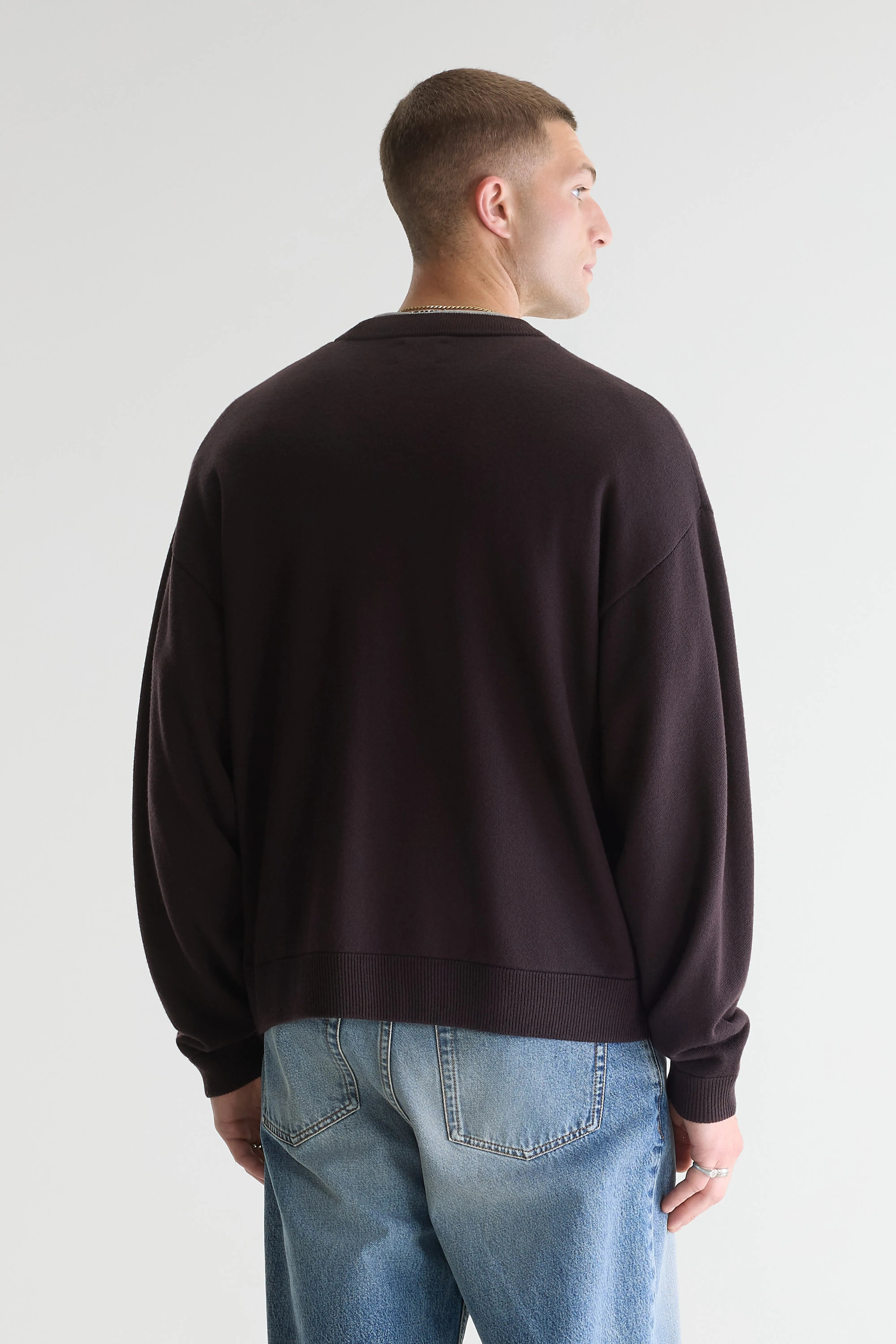 Siamo trui met ronde hals (261 / M / DARK ROAST)