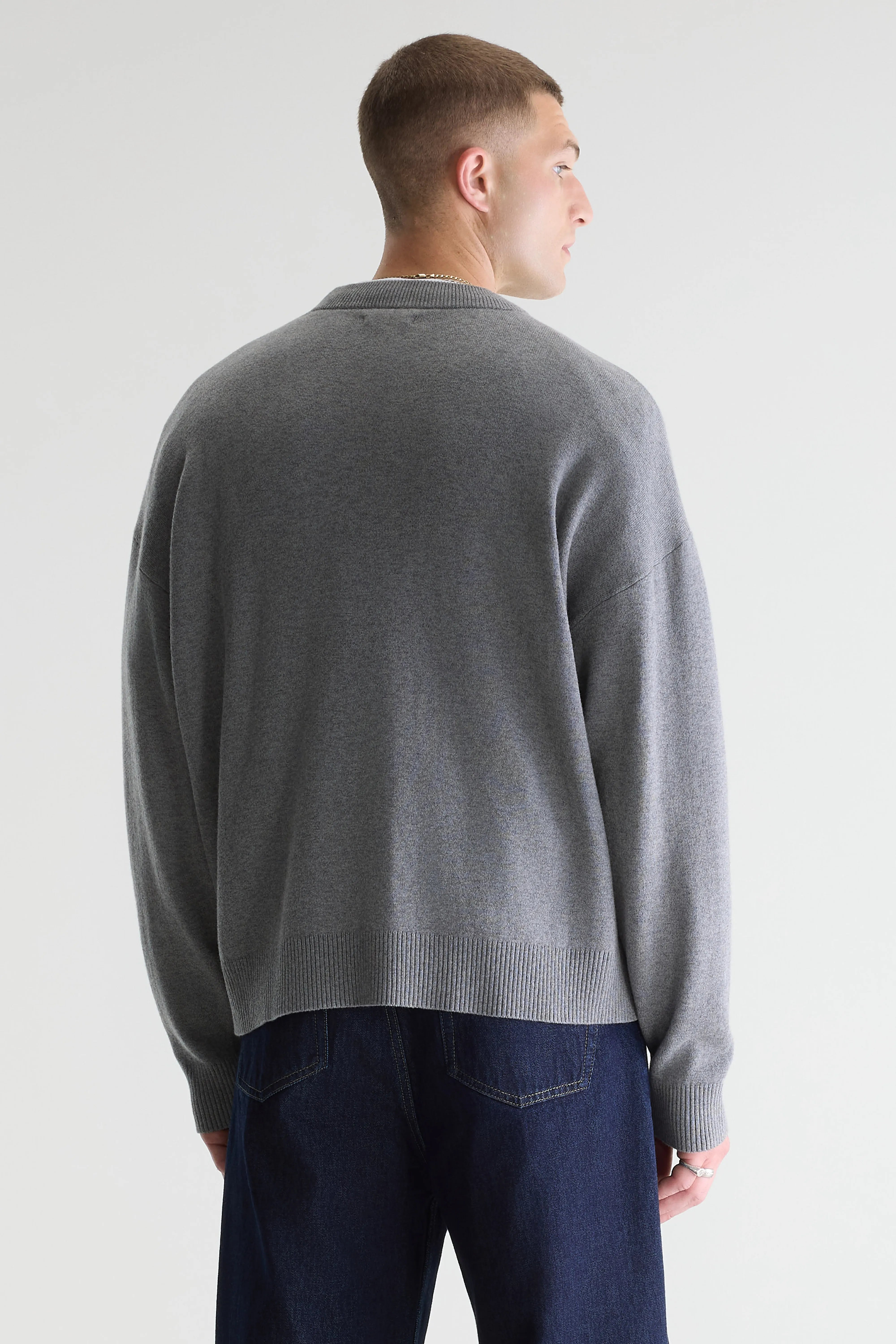 Geolem trui met ronde hals (261 / M / MID GREY)