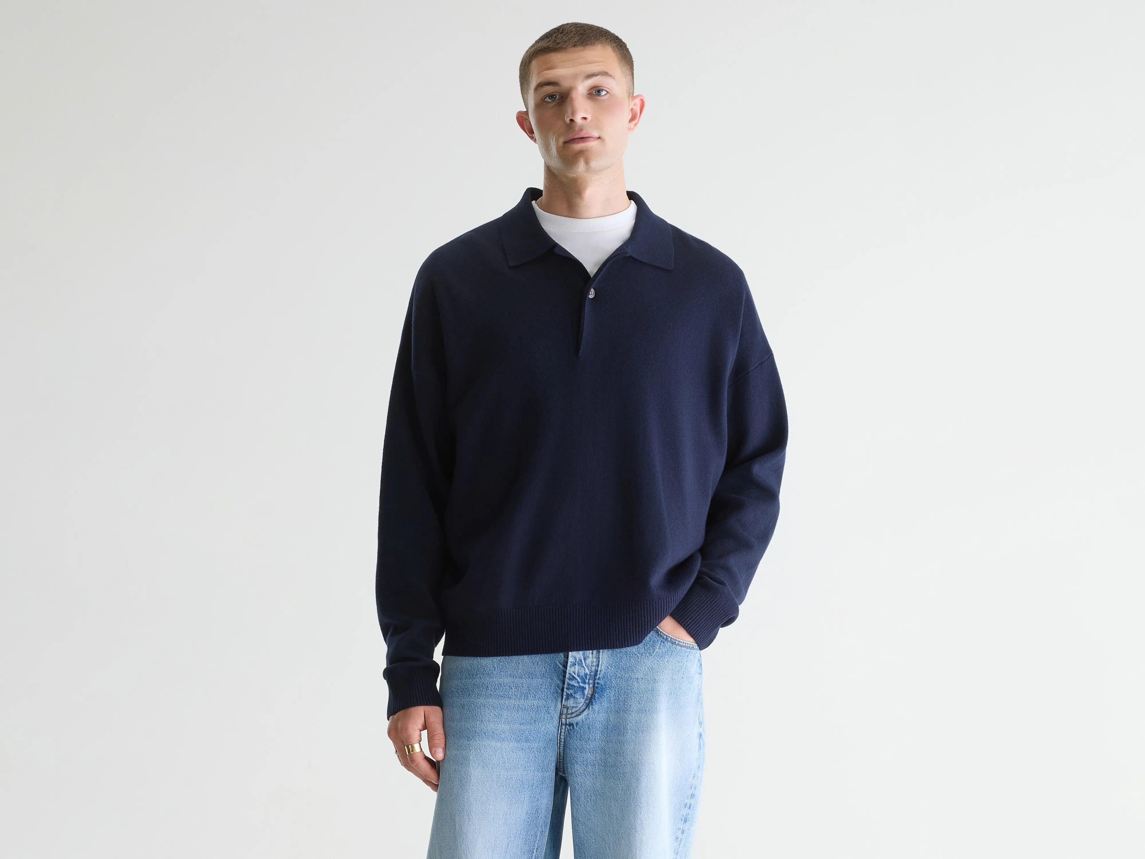 Geobo polo met hoge kraag (261 / M / NAVY)