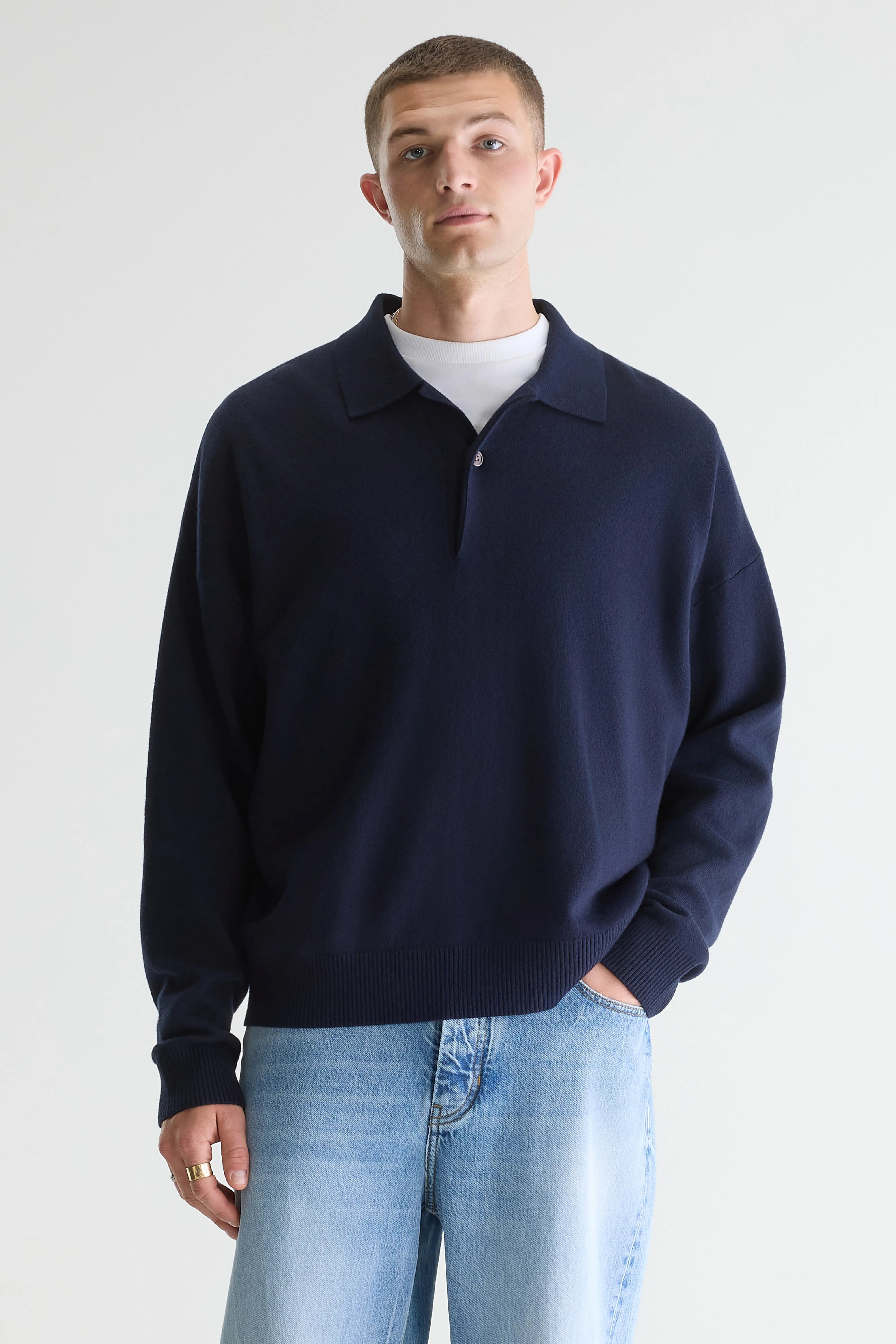 Geobo polo met hoge kraag (261 / M / NAVY)