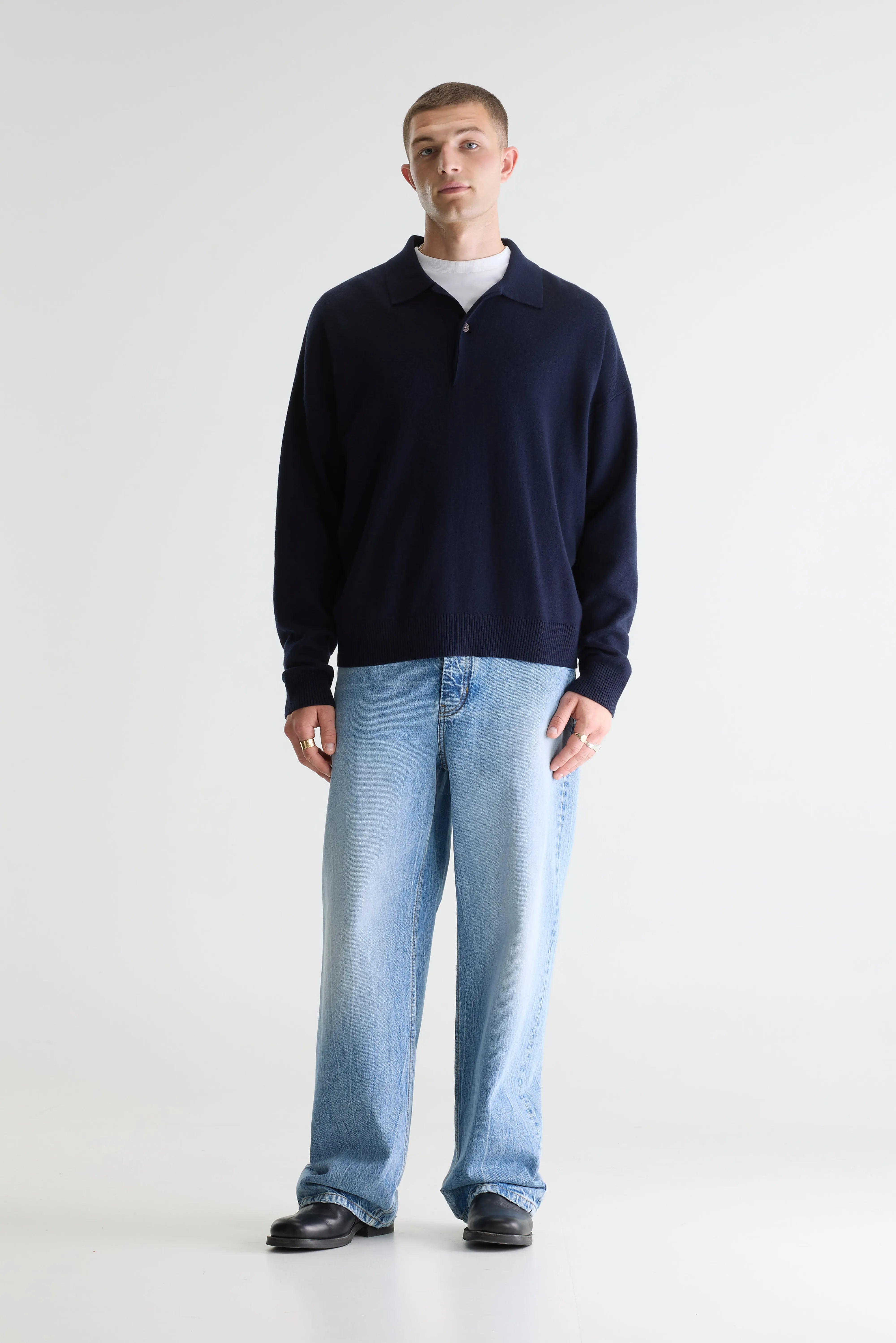 Geobo polo met hoge kraag (261 / M / NAVY)