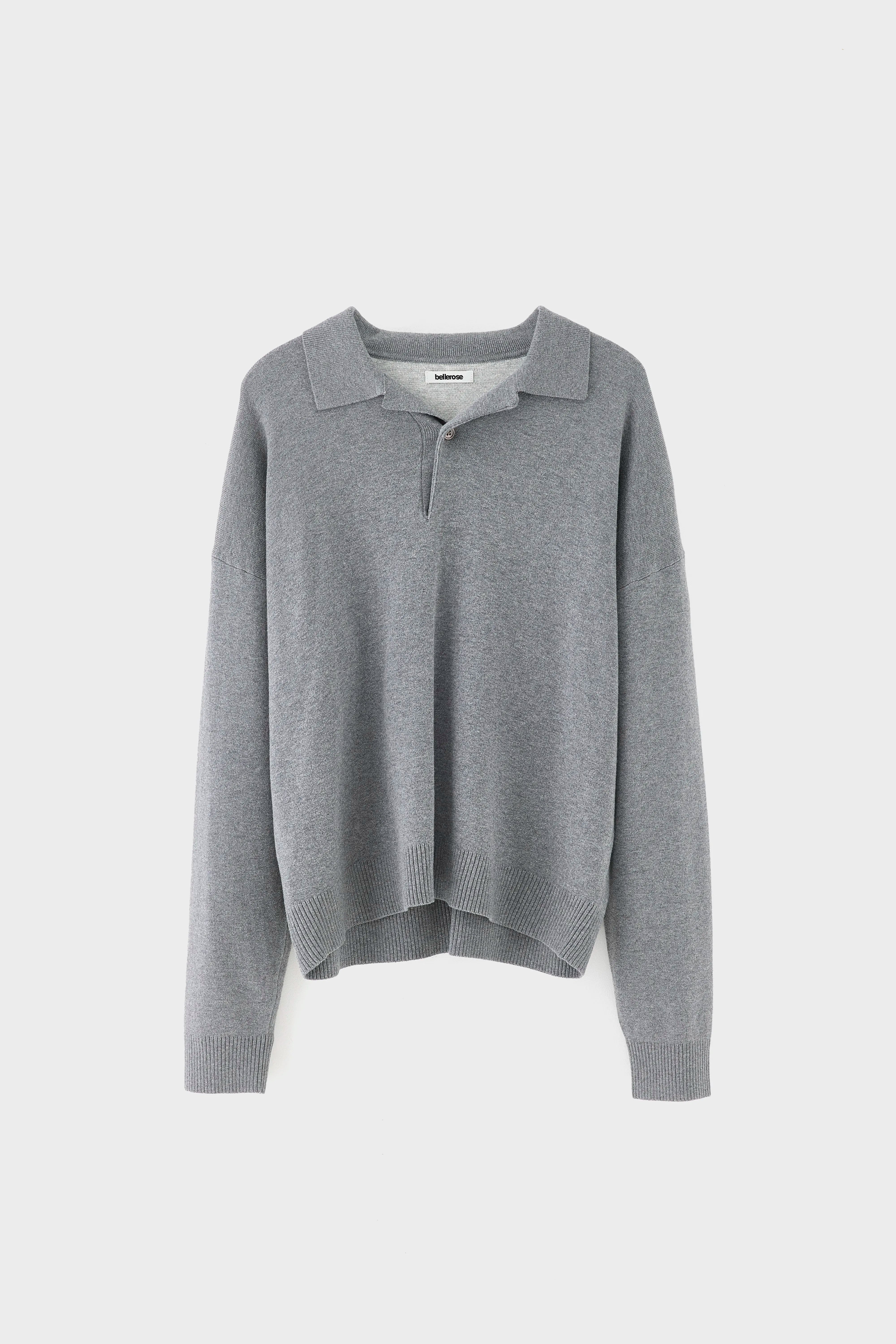 Geobo polo met hoge kraag (261 / M / MID GREY)