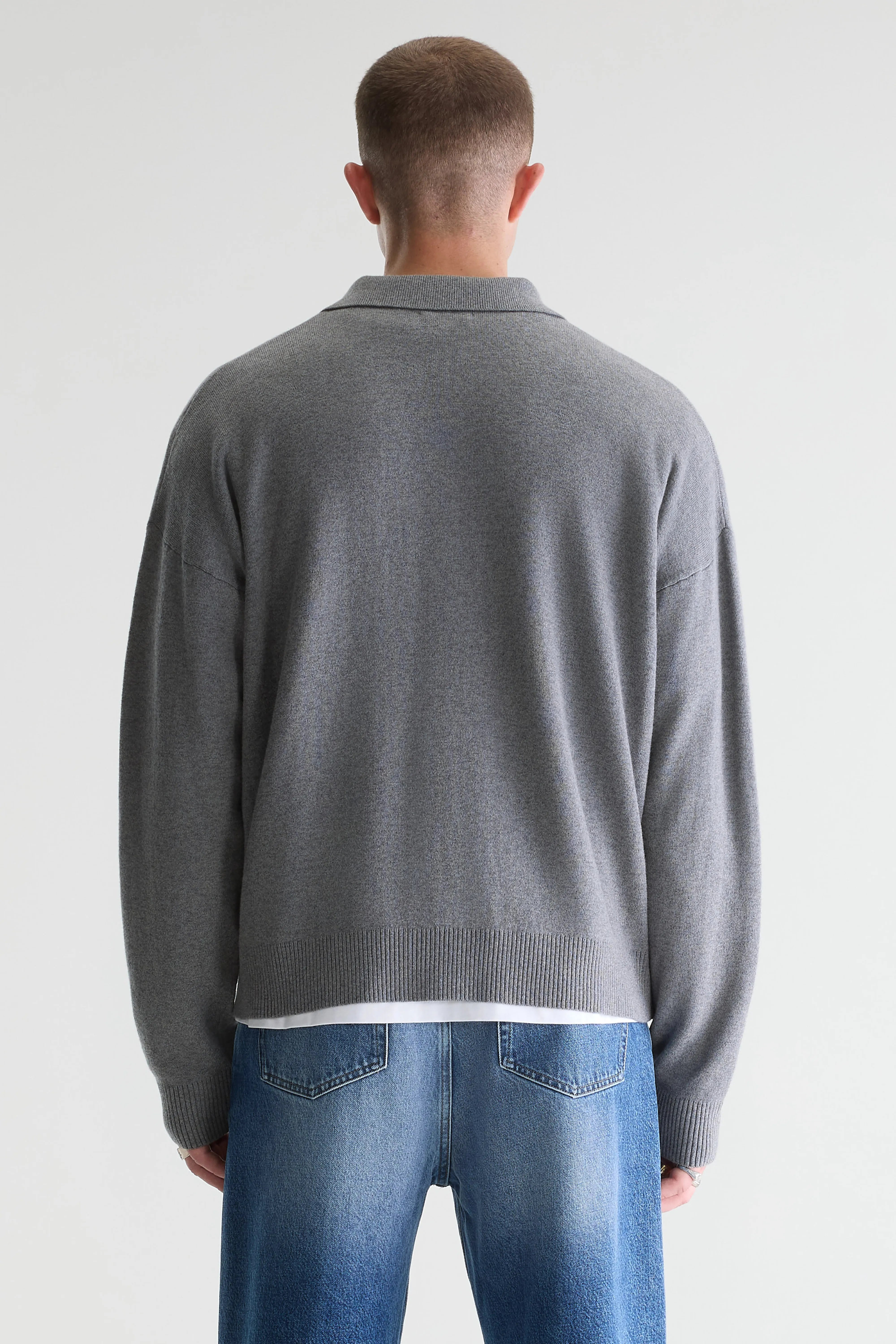 Geobo polo met hoge kraag (261 / M / MID GREY)