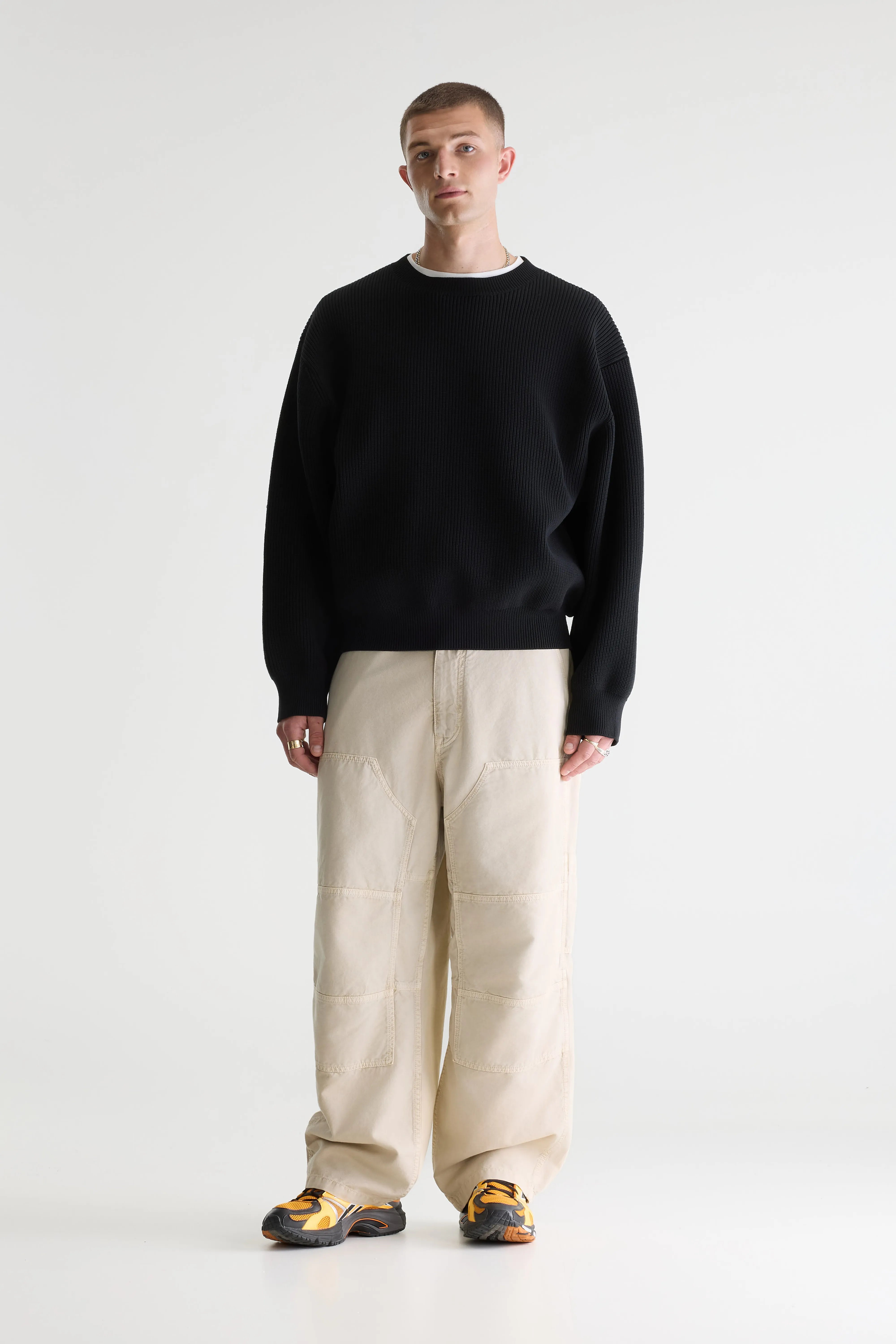 Alyes gestructureerde trui (261 / M / BLACK)