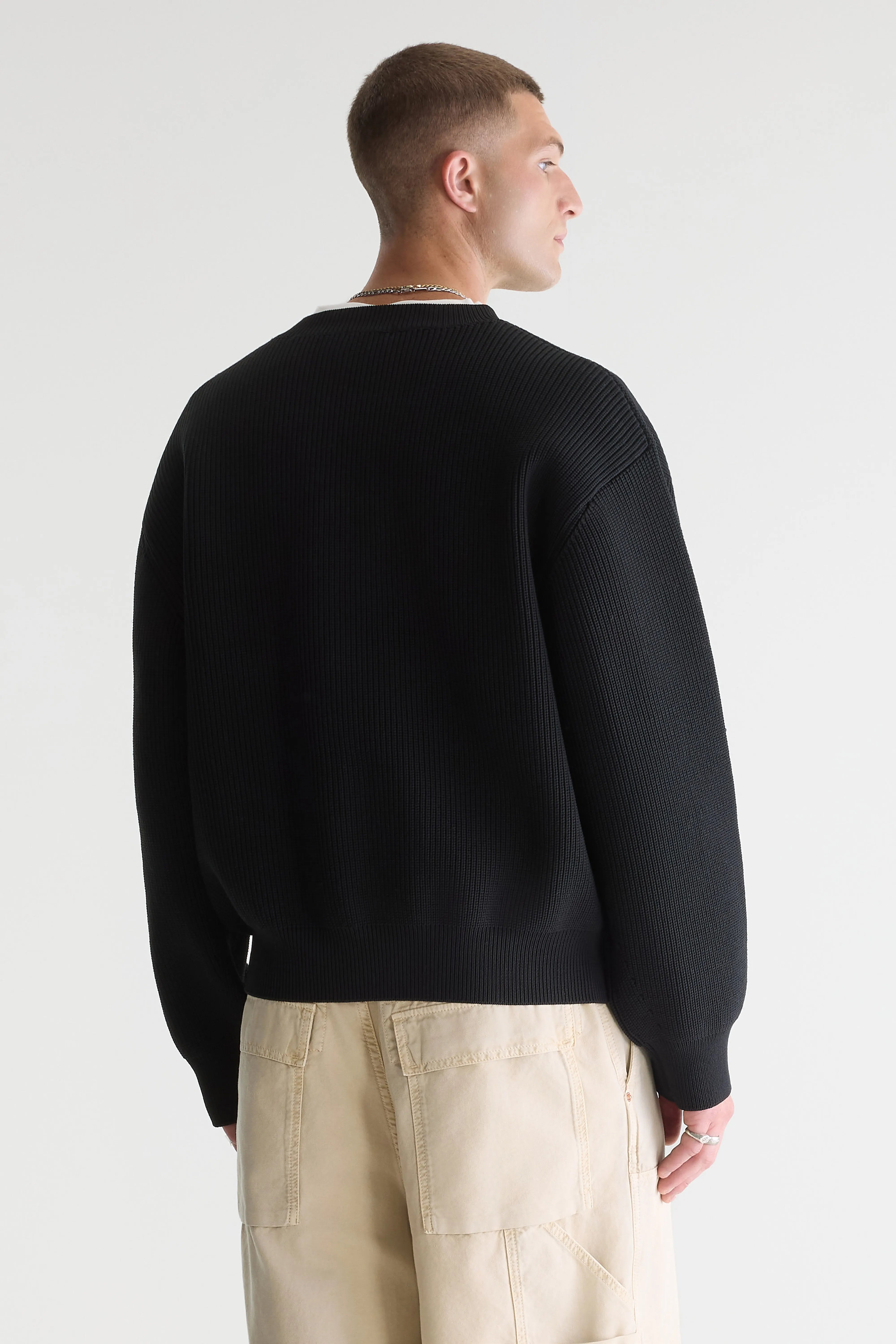 Alyes gestructureerde trui (261 / M / BLACK)