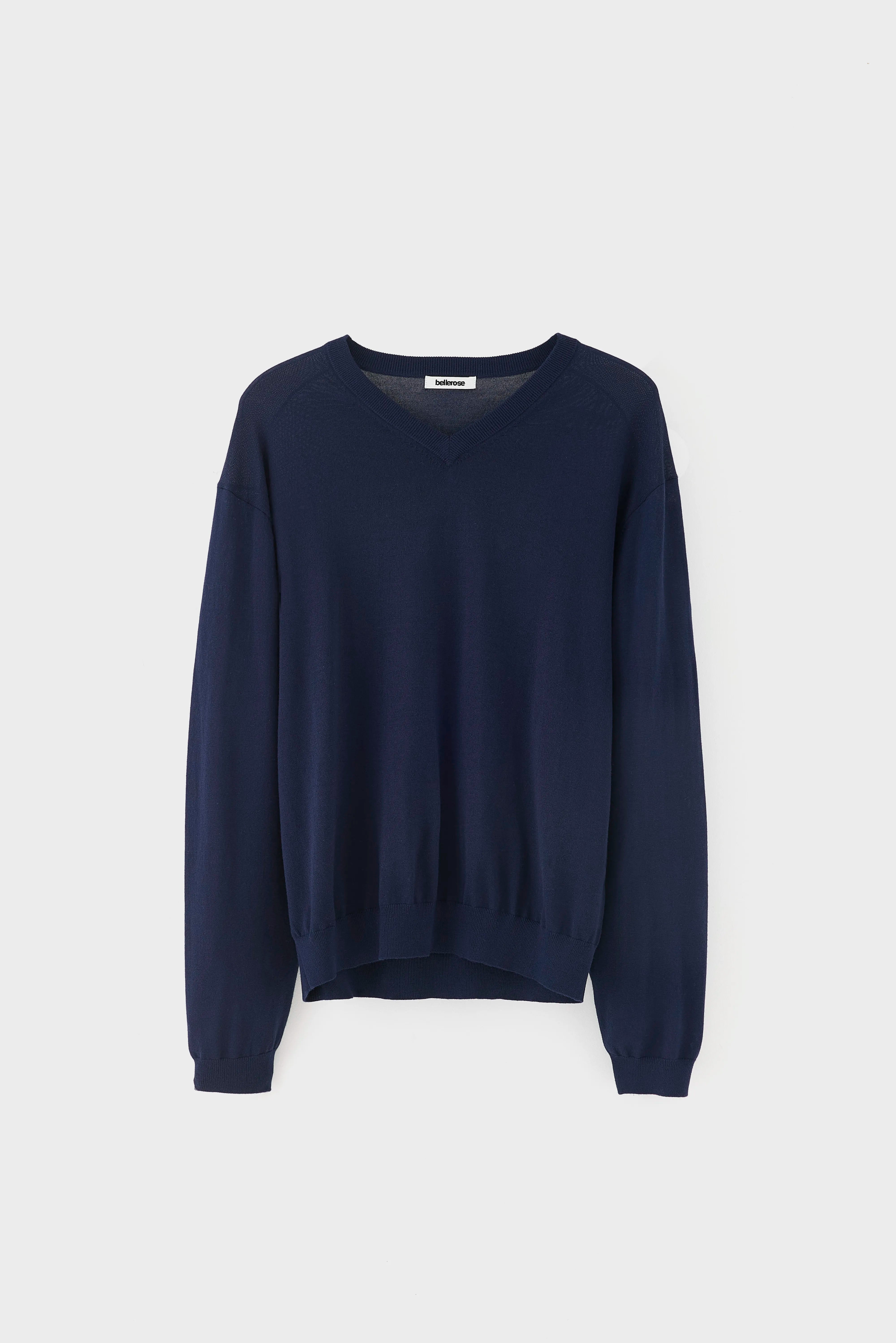 Dilwy trui met V-hals (261 / M / NAVY)