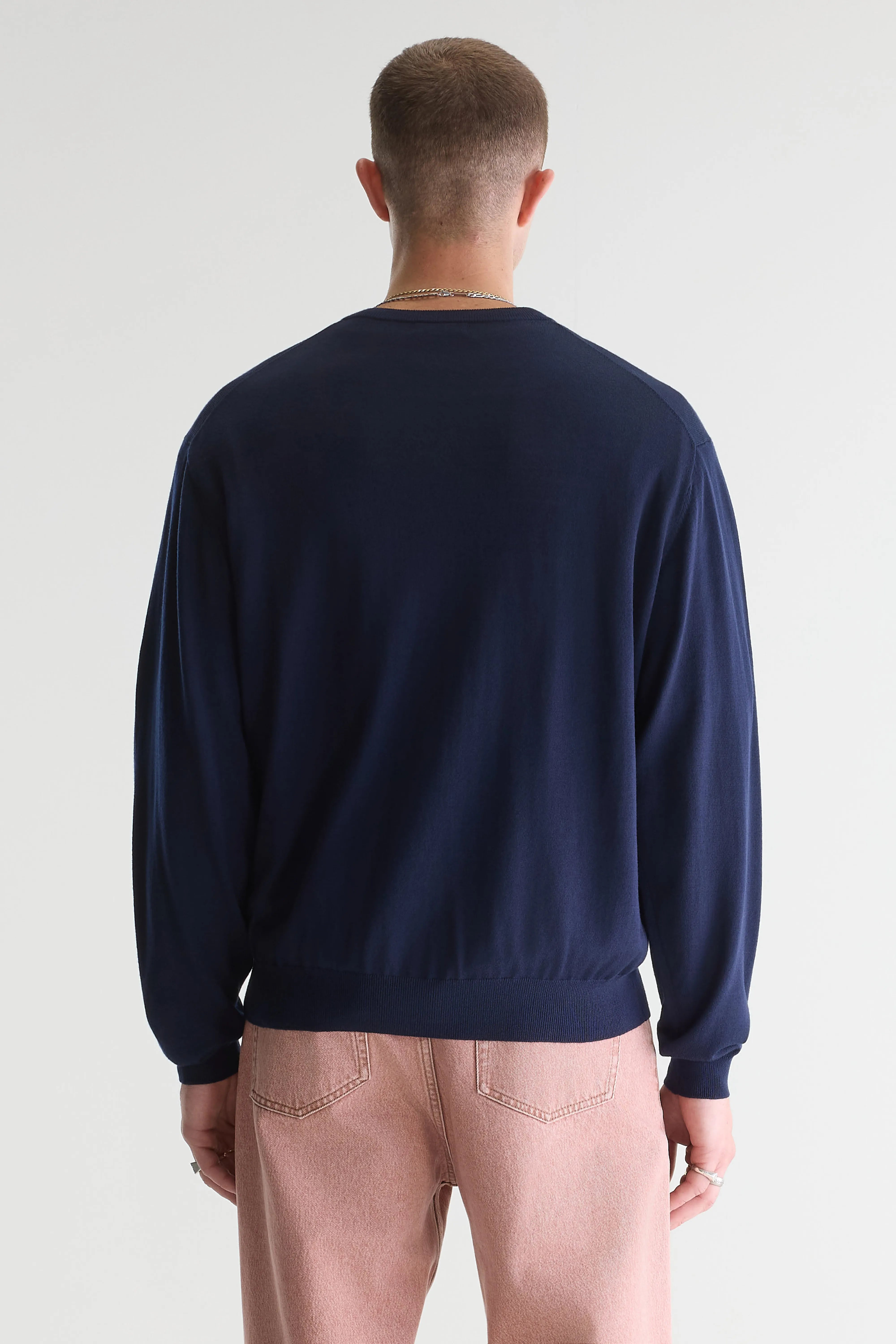 Dilwy trui met V-hals (261 / M / NAVY)