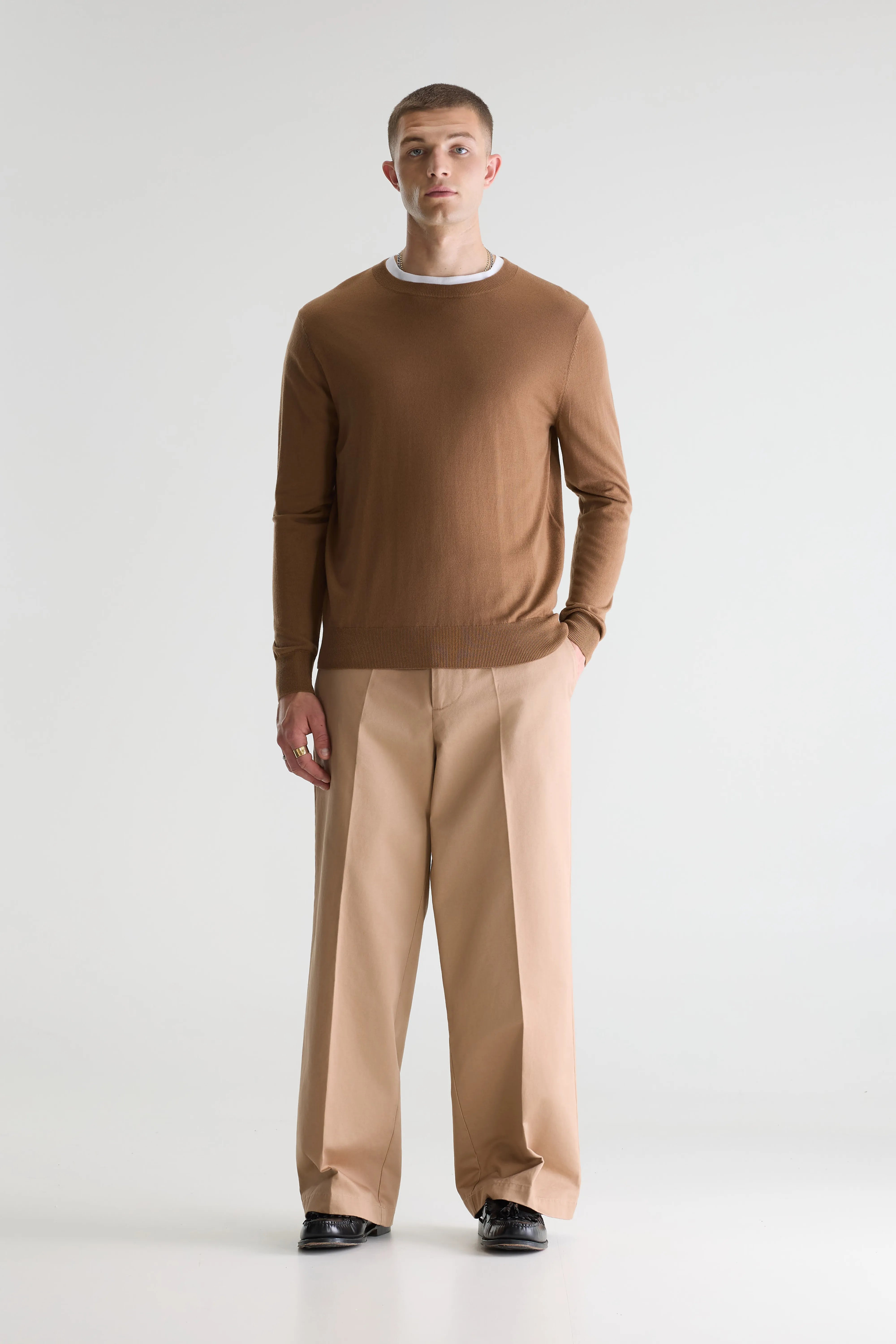 Dilliv trui met ronde hals (261 / M / CARAMEL)