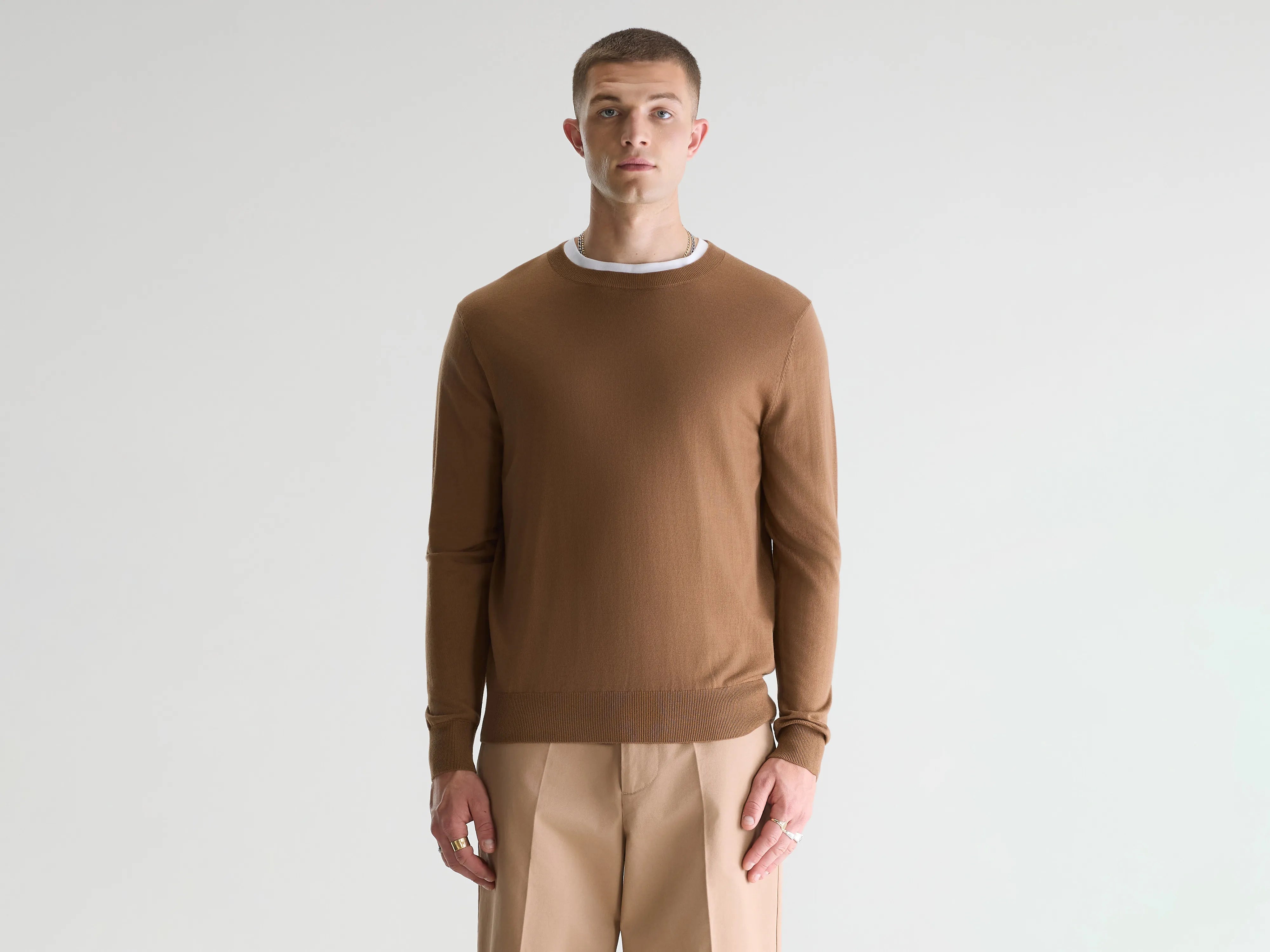 Dilliv trui met ronde hals (261 / M / CARAMEL)