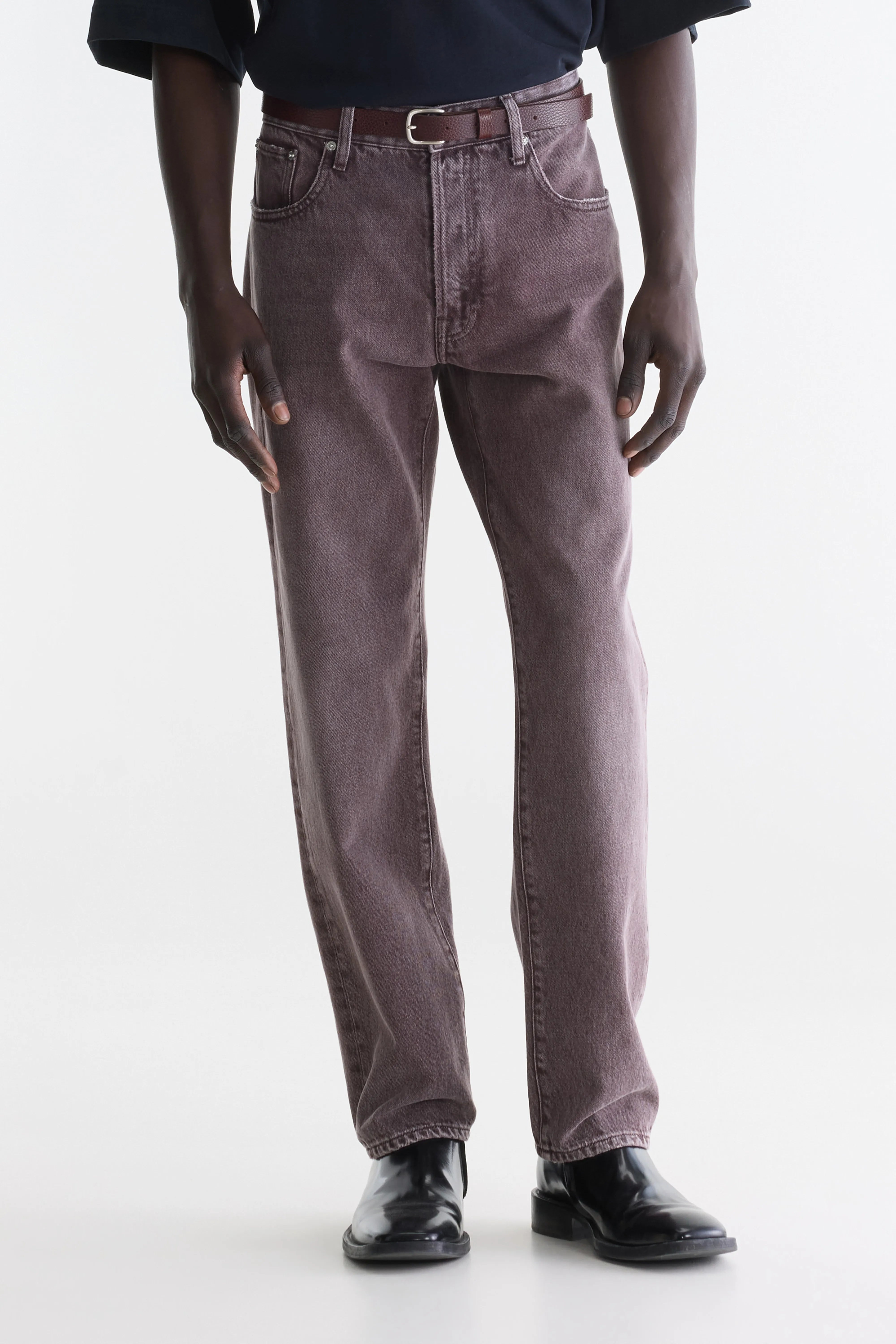 Denim N. 01 loose jeans (262 / M / BURGUNDY STONE)