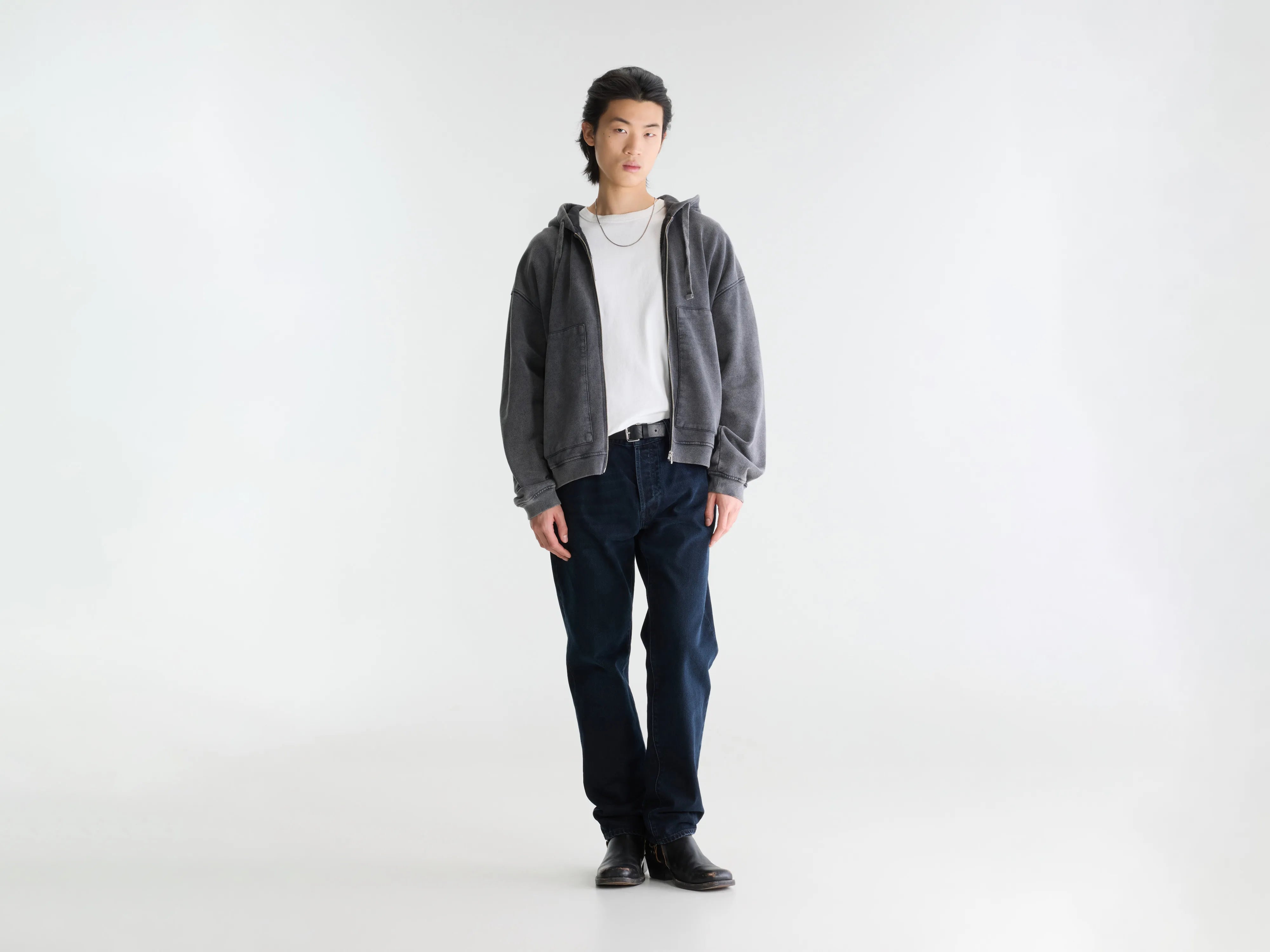 Denim N. 01 loose jeans (262 / M / BK BLUE RINSE)