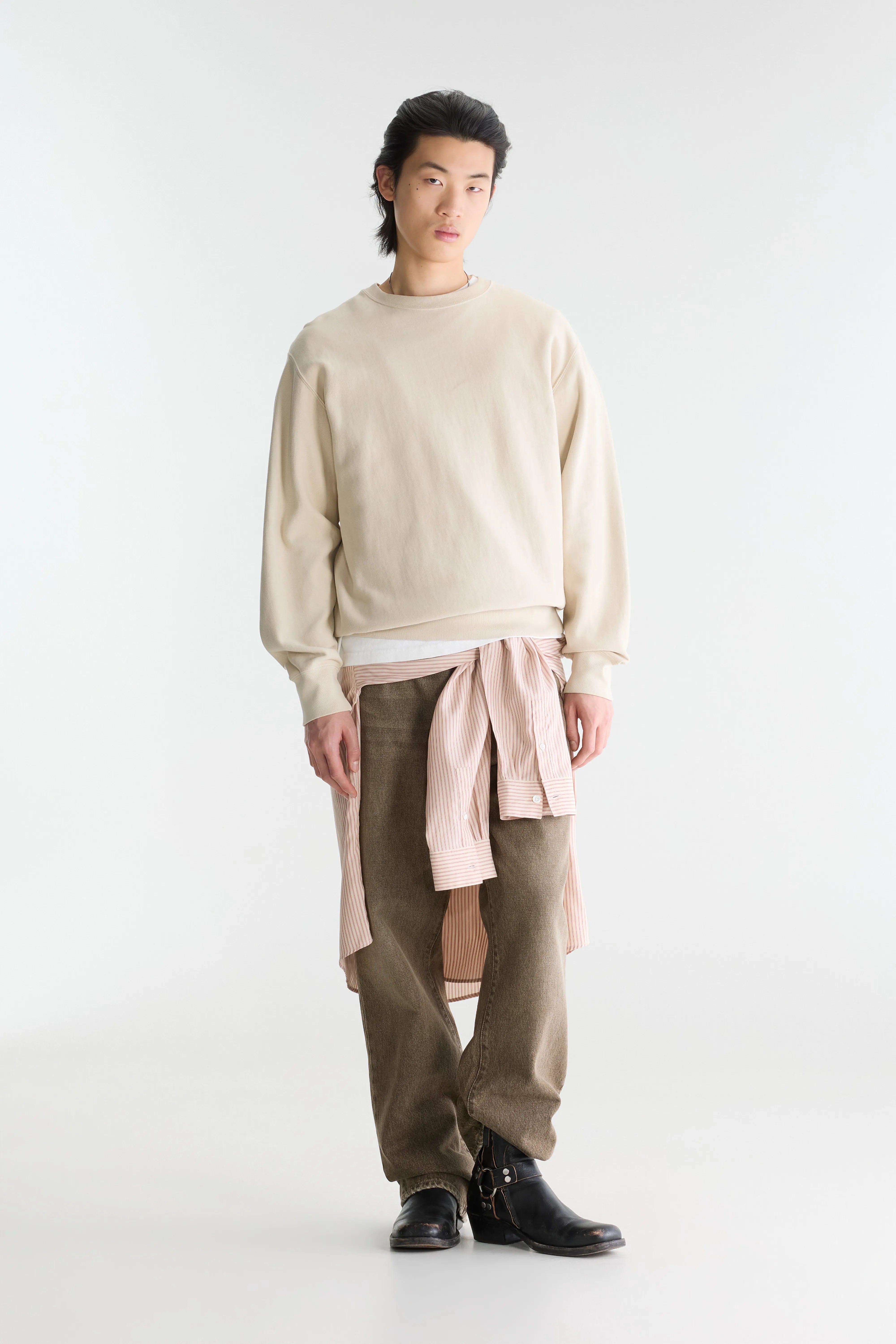 Flake crewneck sweatshirt (262 / M / CALCAIRE)