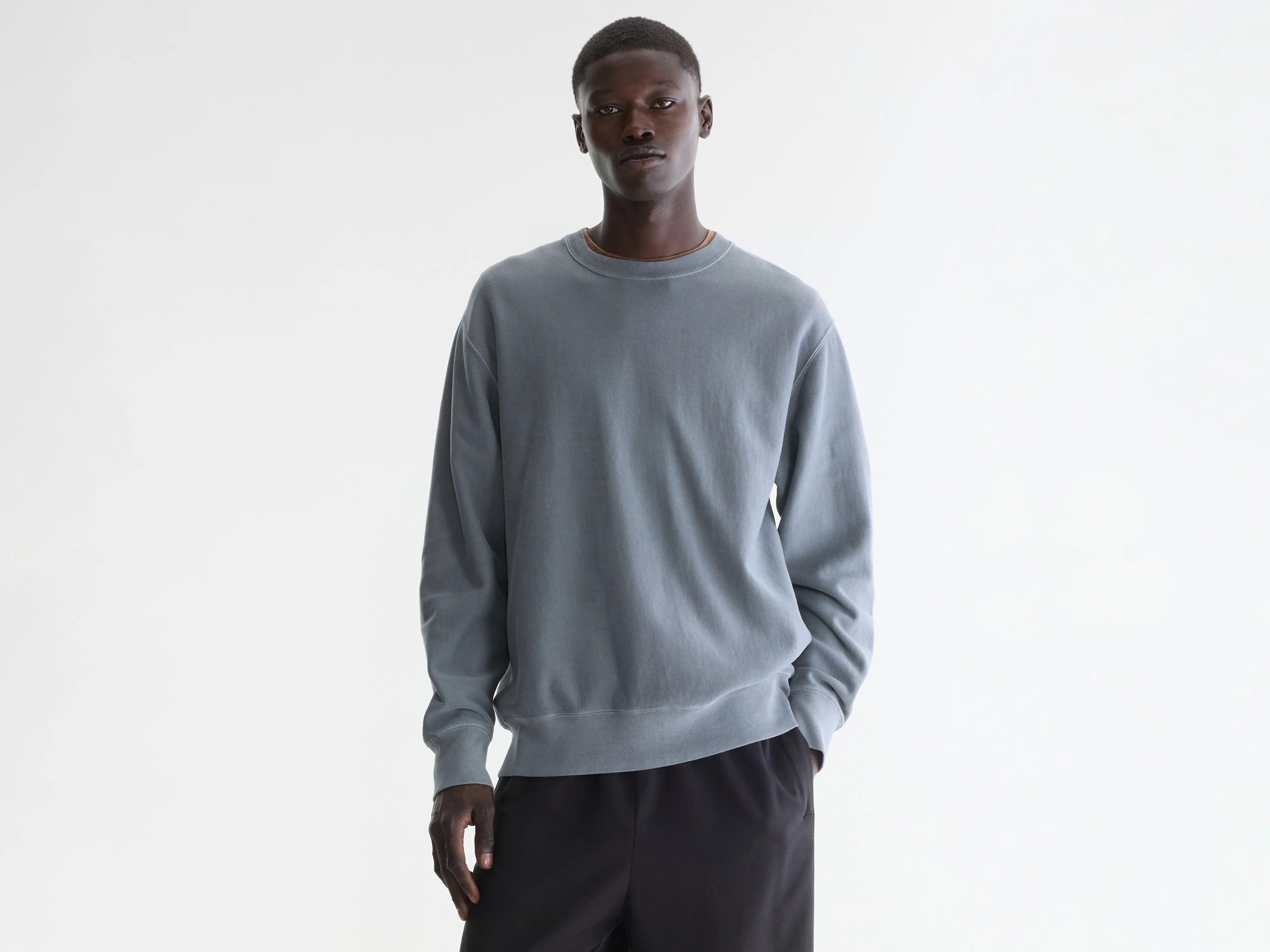 Flake crewneck sweatshirt (262 / M / BITUME)