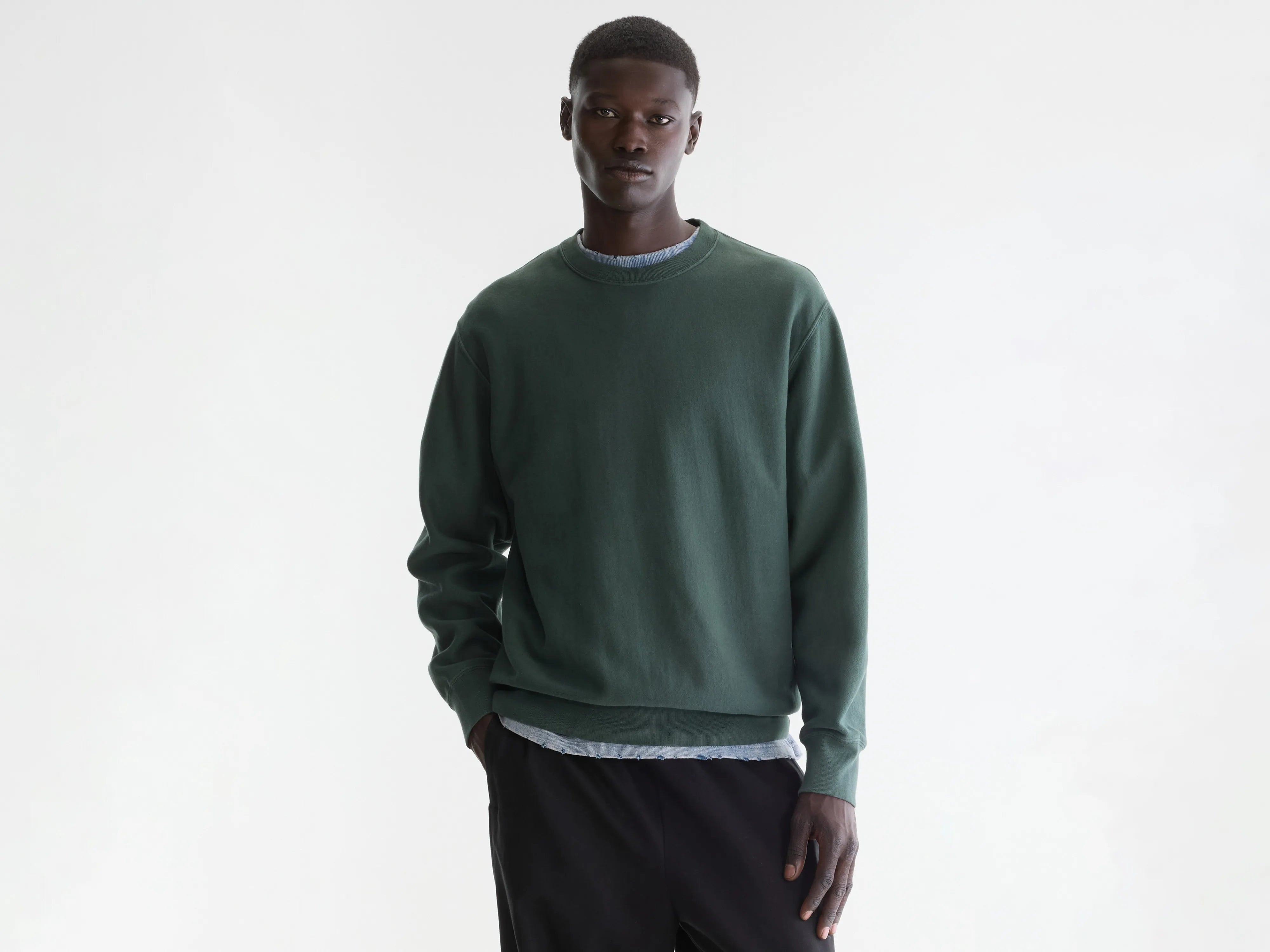 Flake crewneck sweatshirt (262 / M / MOUNTAIN)