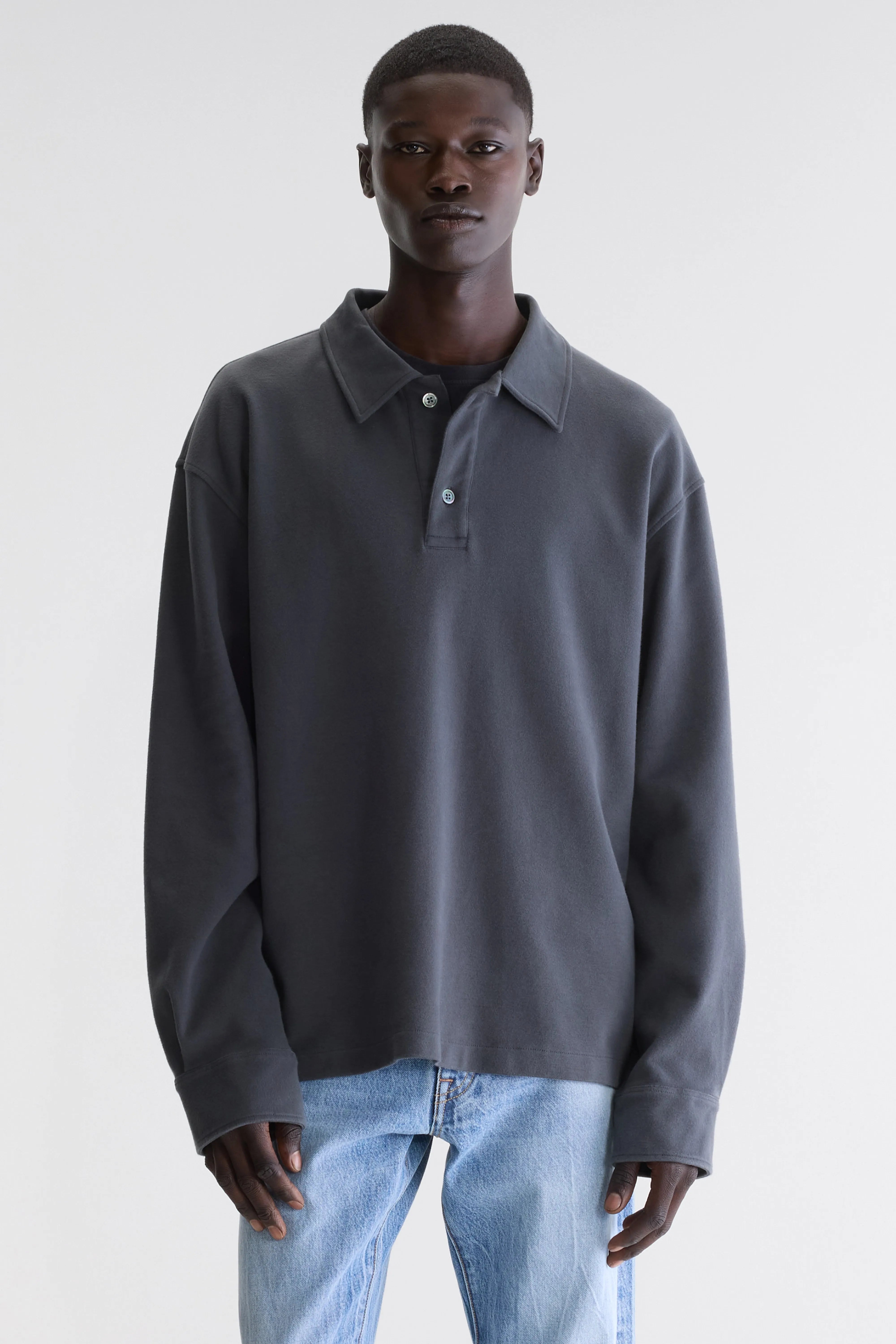 Motoko relaxed polo (262 / M / BLACK SAND)