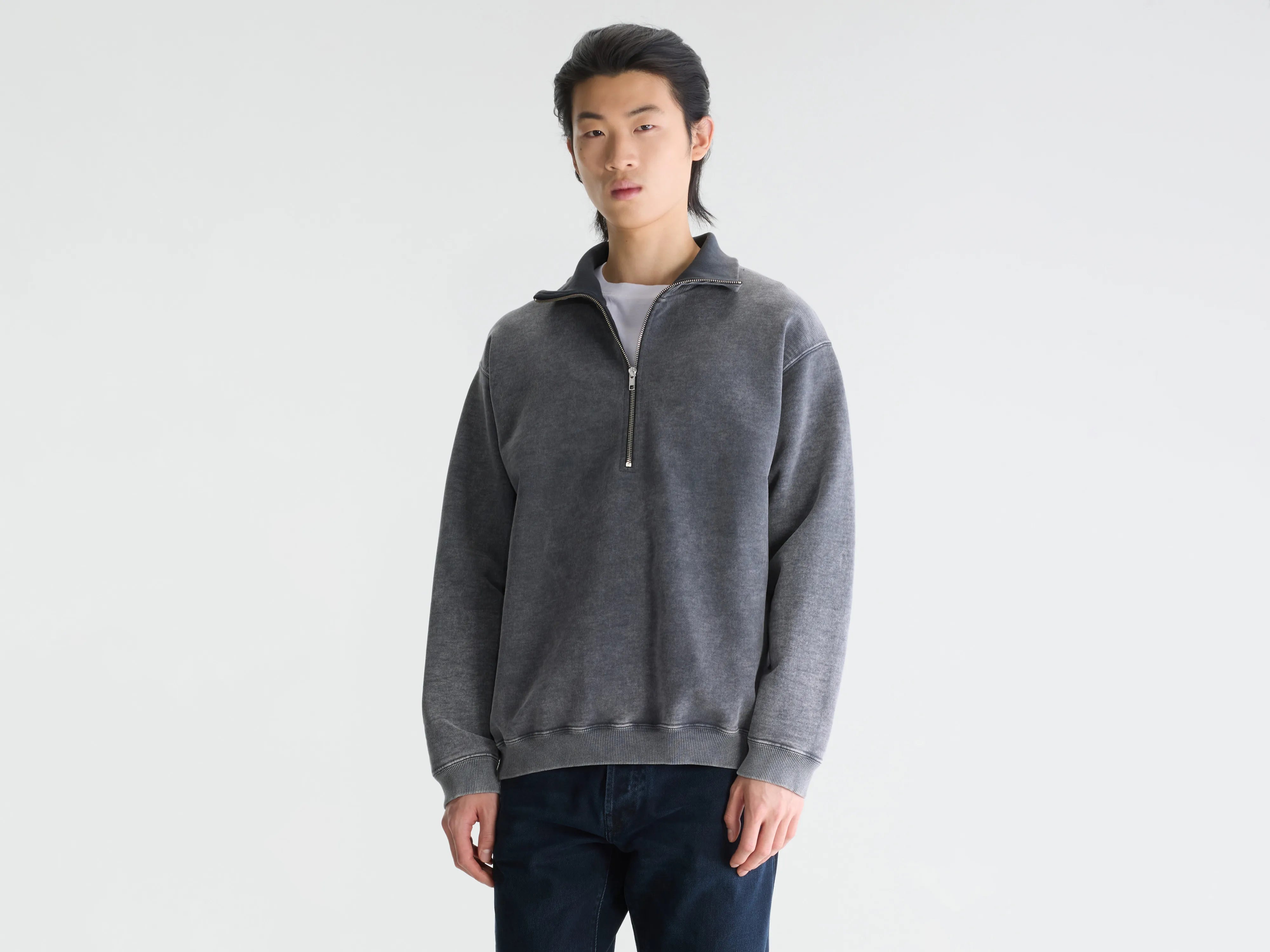 Fabro half-zipped sweatshirt (262 / M / BLACK BLUE)