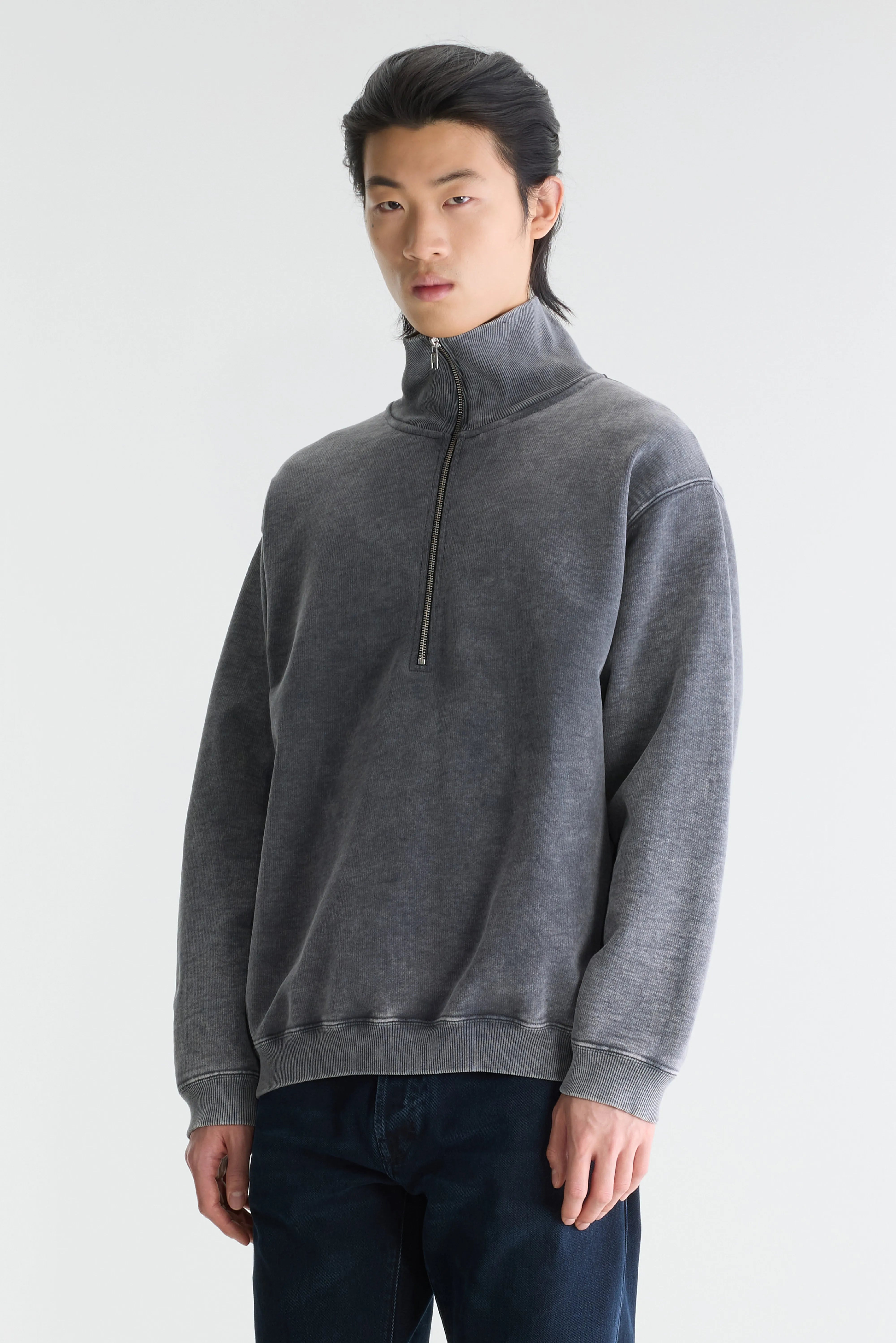 Fabro half-zipped sweatshirt (262 / M / BLACK BLUE)