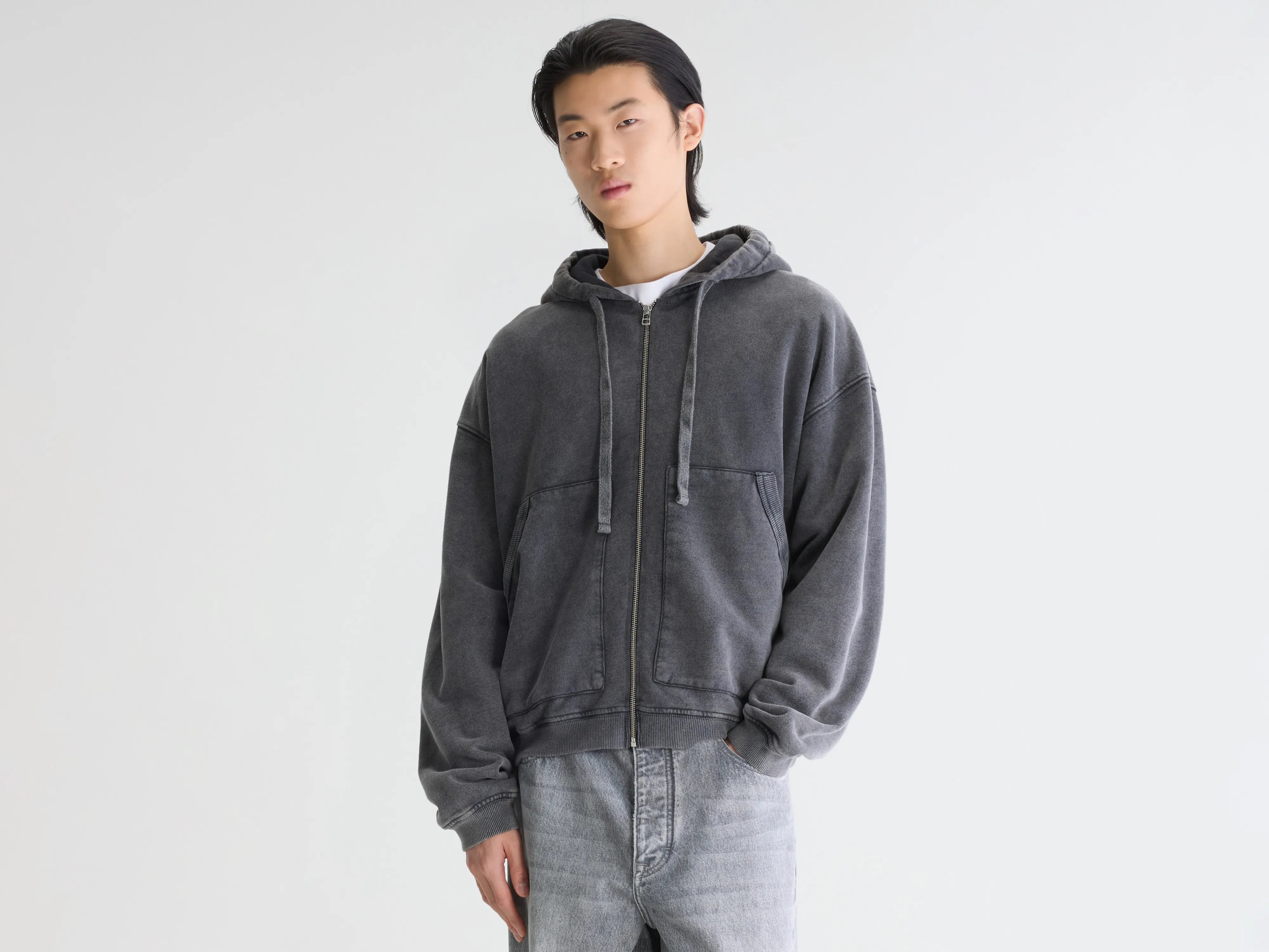Falkon zip-up hoodie (262 / M / BLACK)